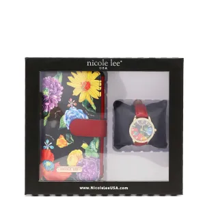 2 PIECE ACCESSORIES SET (WATCH, PHONE CASE CROSSBODY WALLET) artsy touch