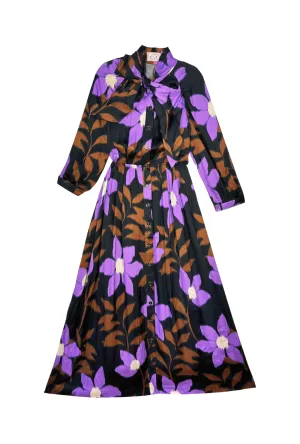 9 to 5 Shirtdress MAXI - Ikat cool vibe