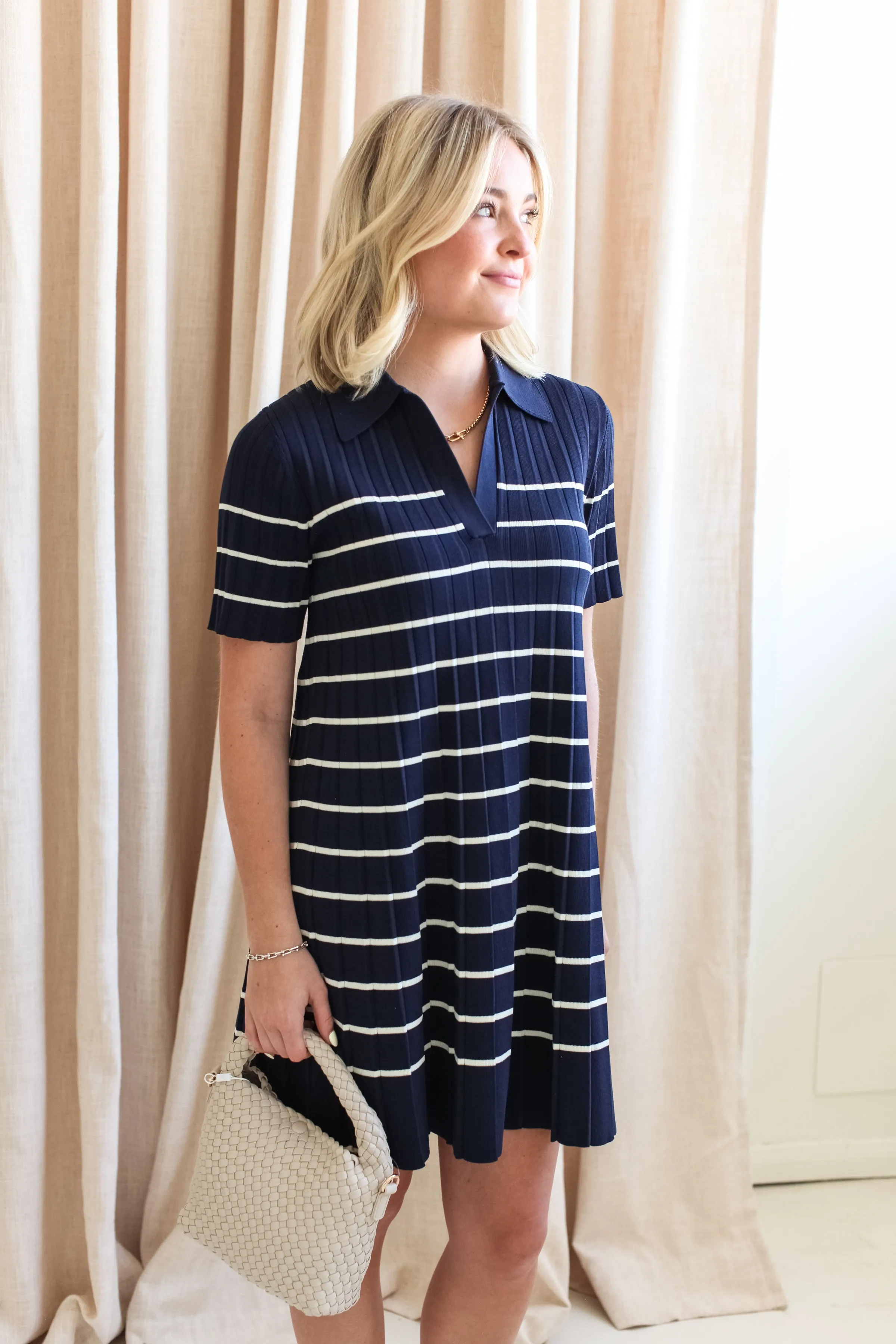 Ace Knit Dress- Navy skin friendly