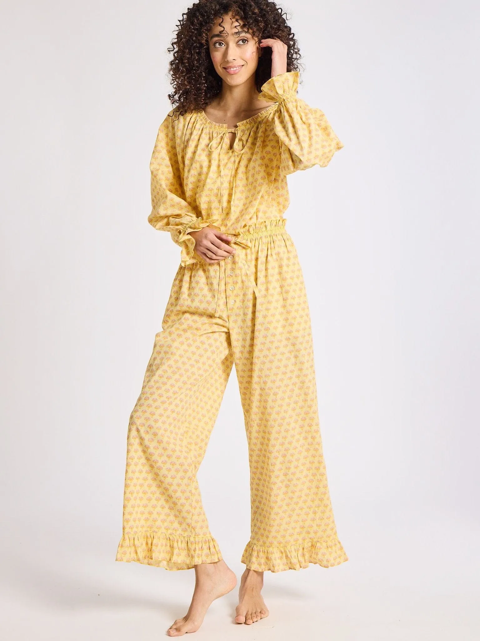 Addie Pant in Buttercup cycling friendly