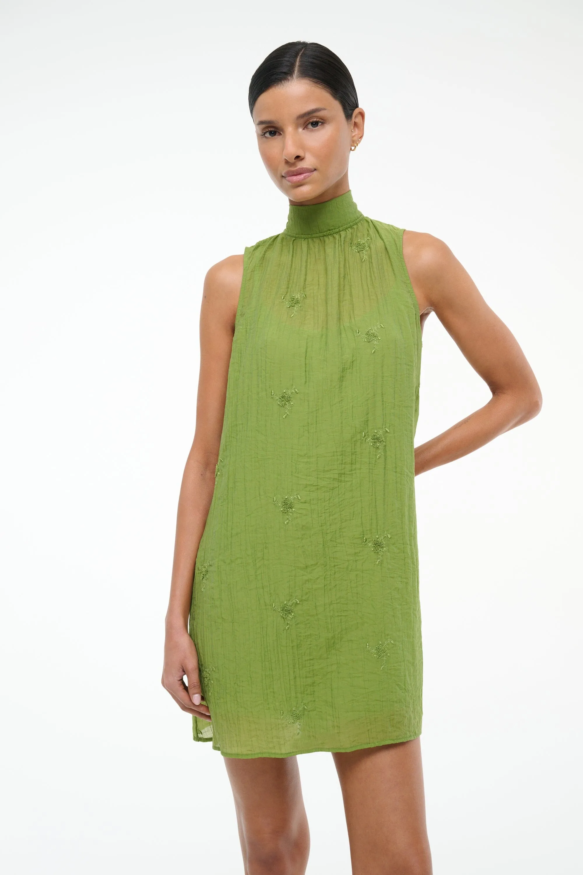 ADDY MINI DRESS | GARDEN GREEN effortless look
