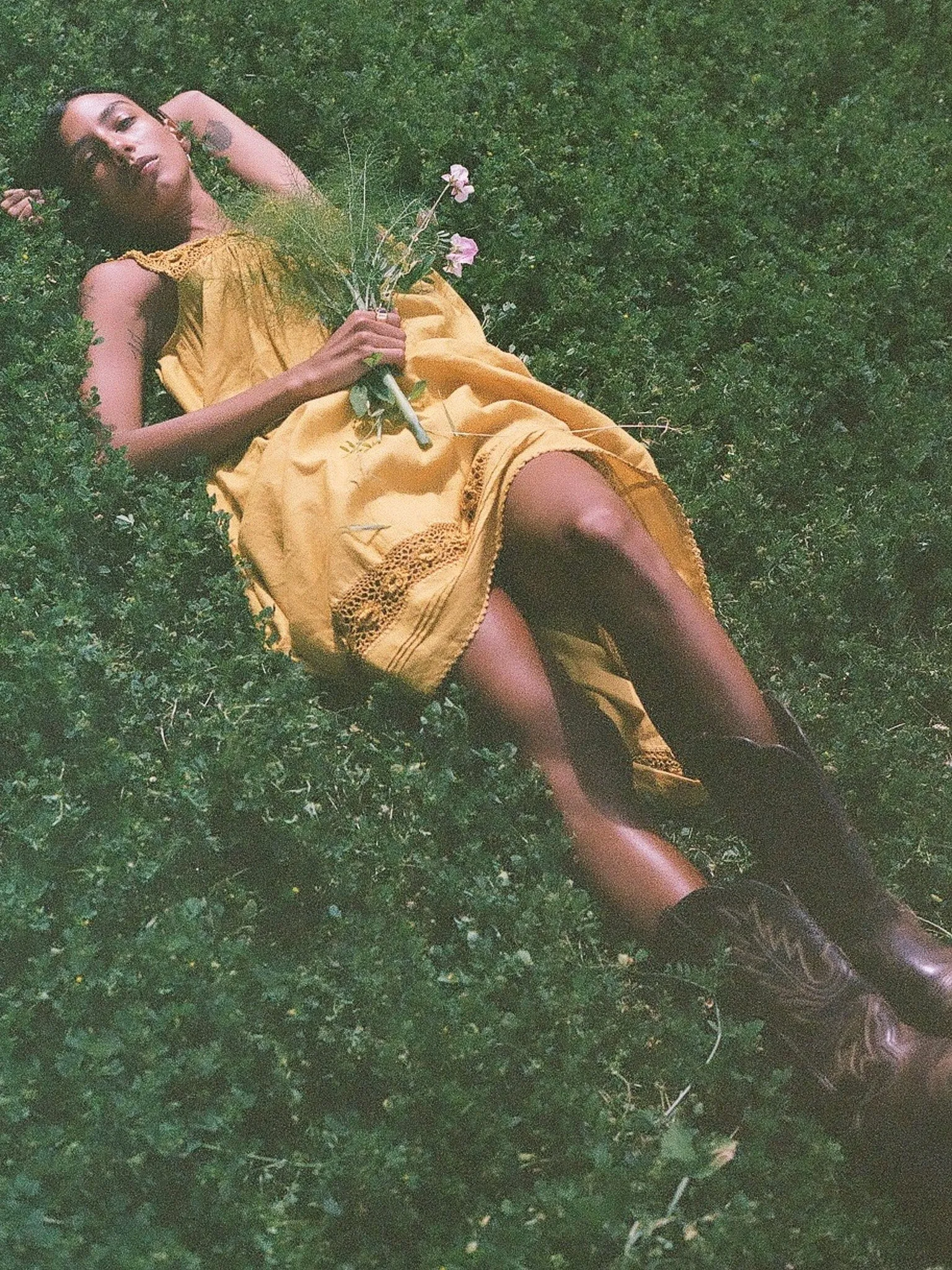 Adelia Dress in Marigold elegant mode