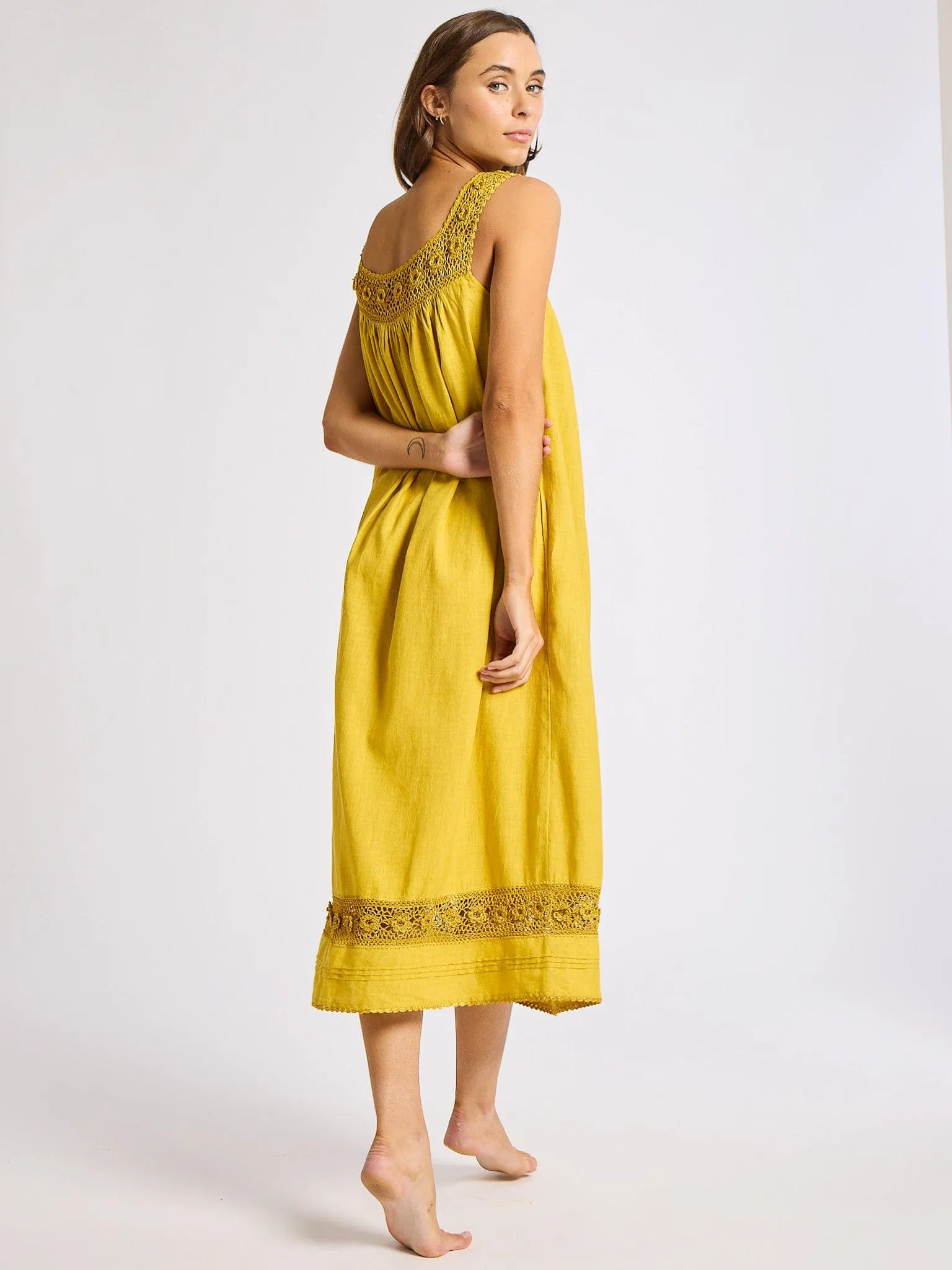 Adelia Dress in Marigold casual vibe