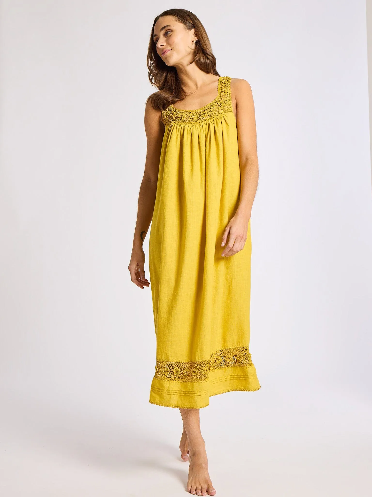 Adelia Dress in Marigold weekend glam