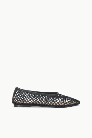 ALBA BALLET FLAT | BLACK NETTING versatile style