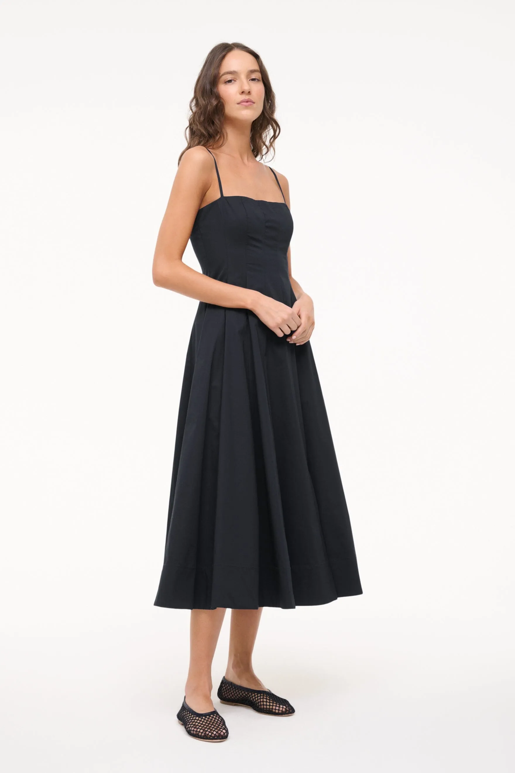 ALBA BALLET FLAT | BLACK NETTING commute shoes