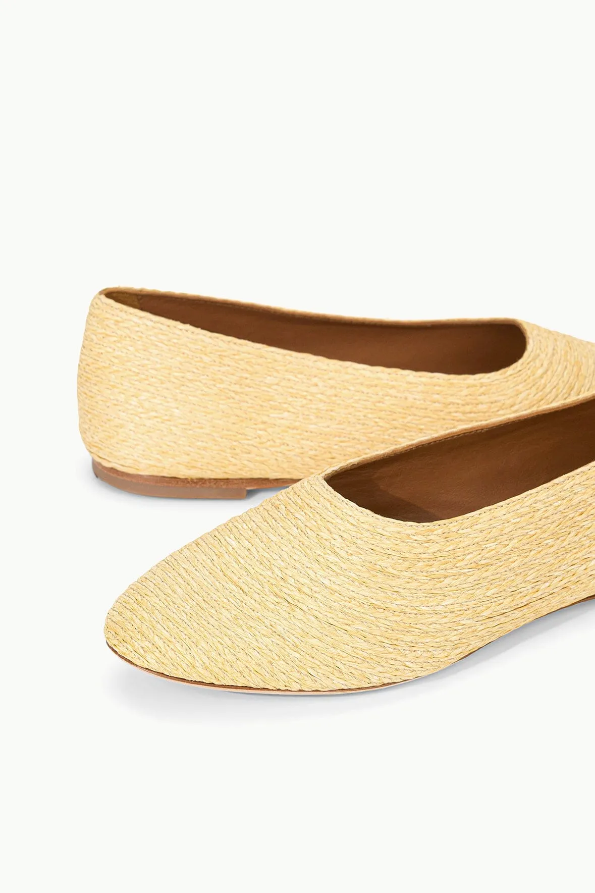 ALBA BALLET FLAT | NATURAL RAFFIA clean lines