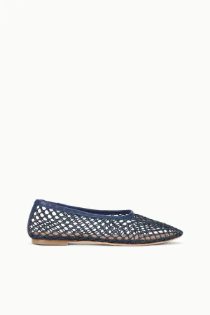ALBA BALLET FLAT | NAVY NETTING elegant look