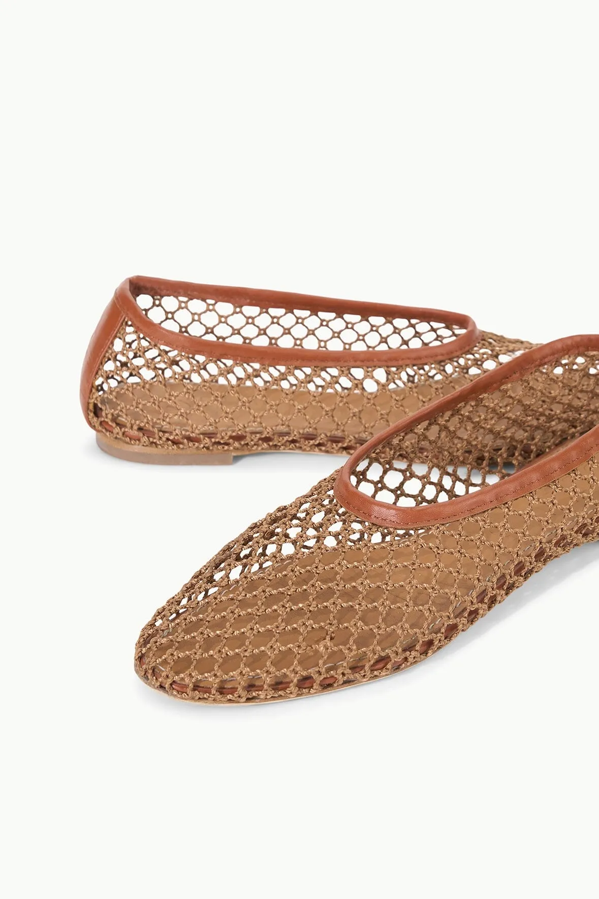 ALBA BALLET FLAT | TAN NETTING lightweight durable