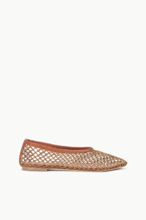 ALBA BALLET FLAT | TAN NETTING versatile style