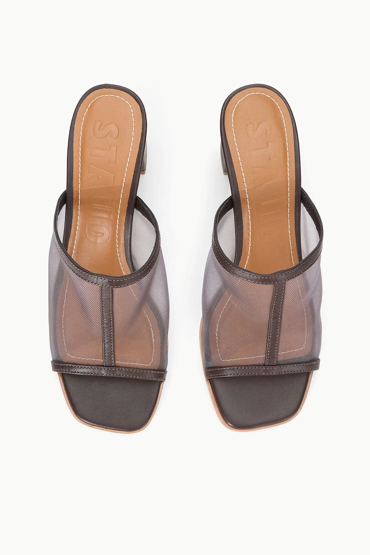 ALESSANDRA HEEL | ESPRESSO MESH slip on