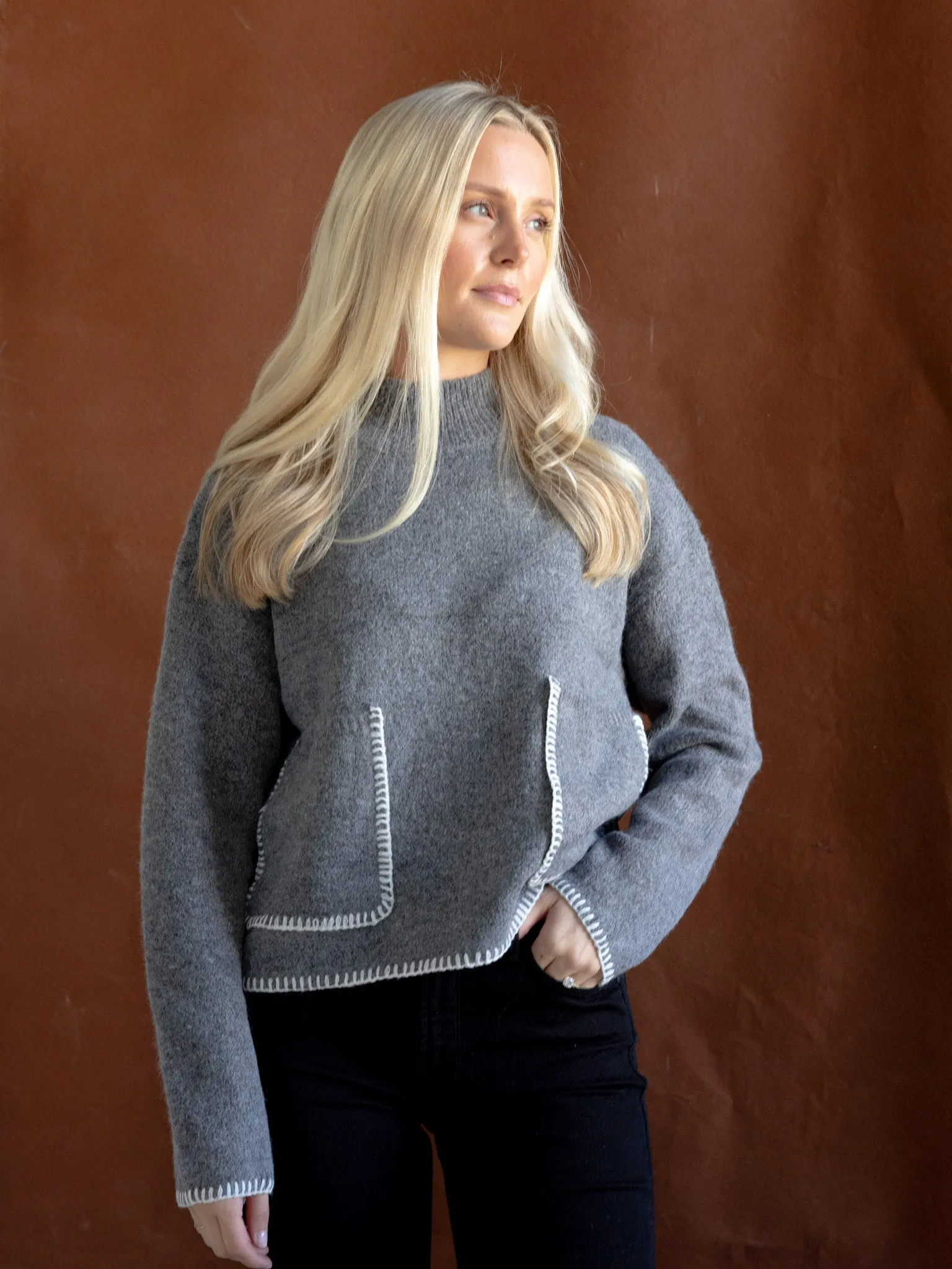 Alex Embroidered Sweater Work Ease