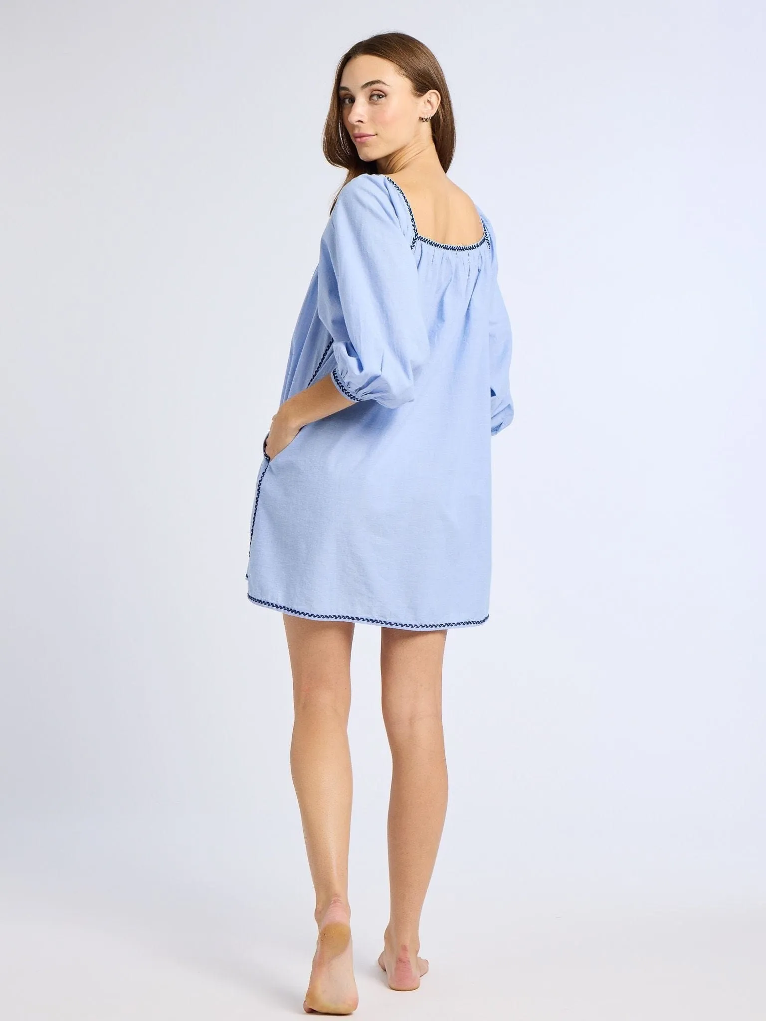 Alma Dress in Ciel cultural vibe