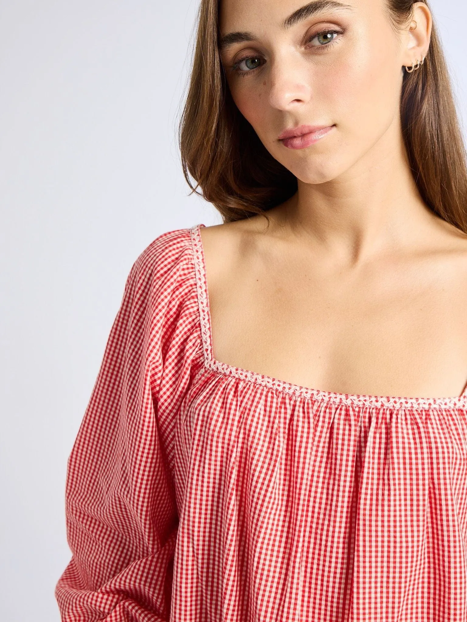 Alma Dress in Red Gingham skin grace