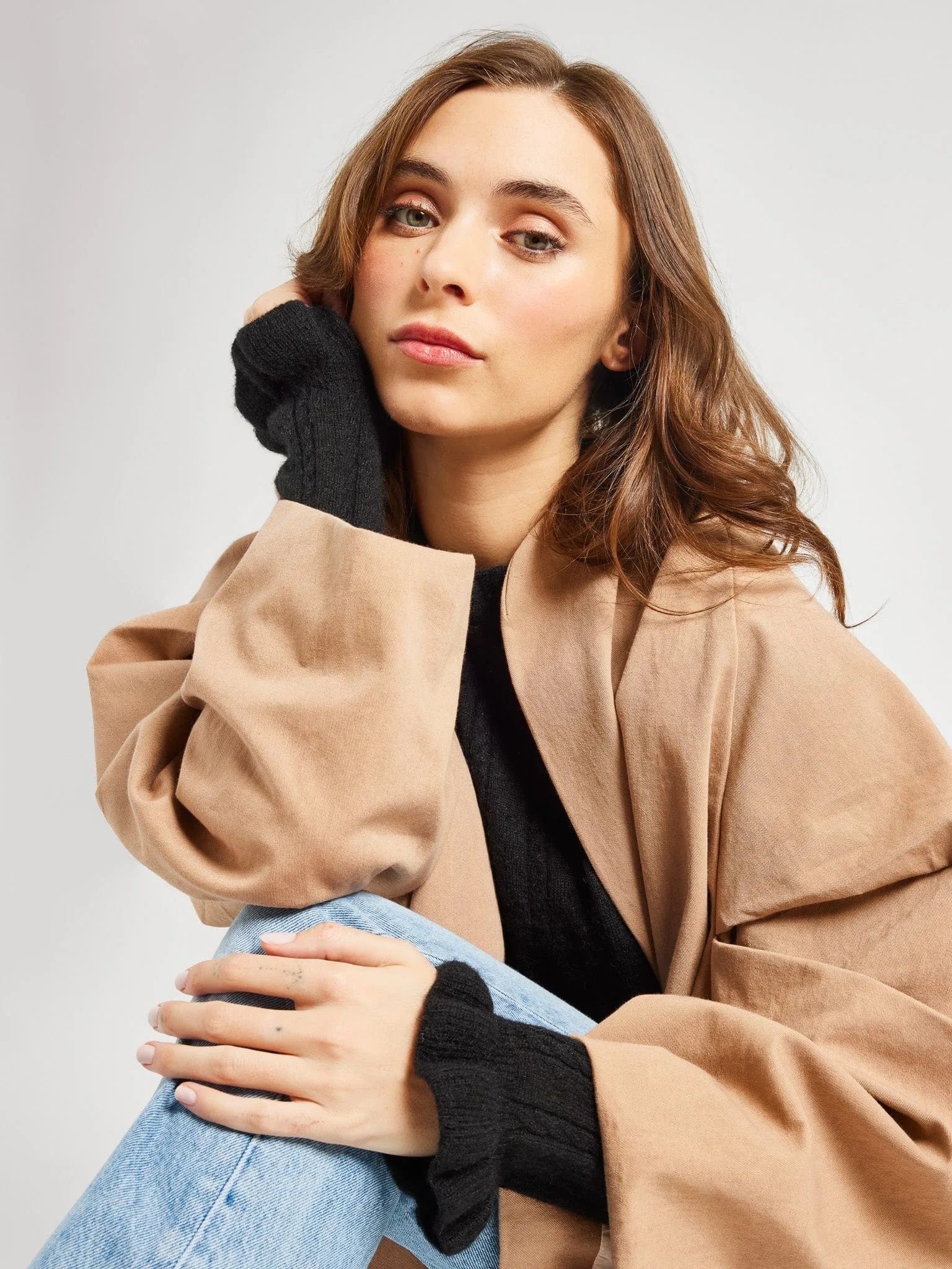 Amie Coat in Almond modern soul