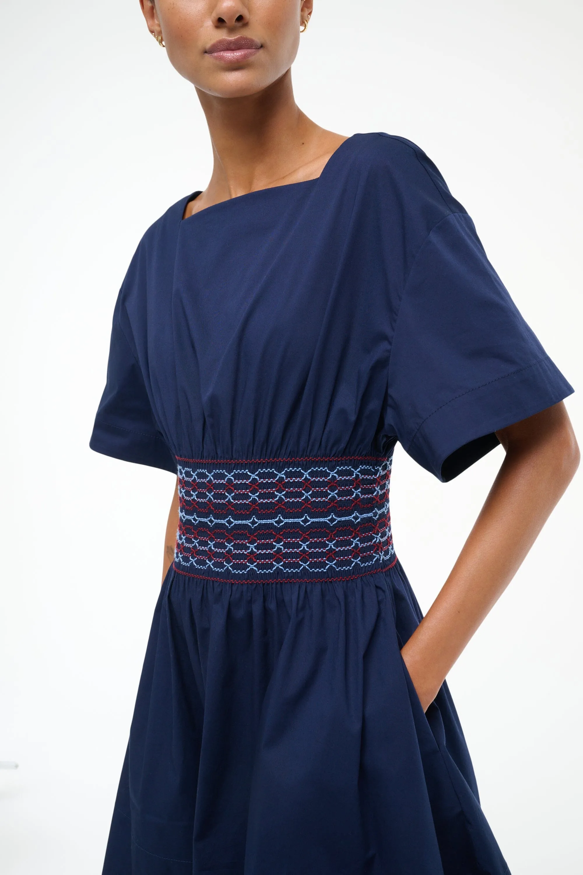 AMY MINI DRESS | NAVY sunny tone