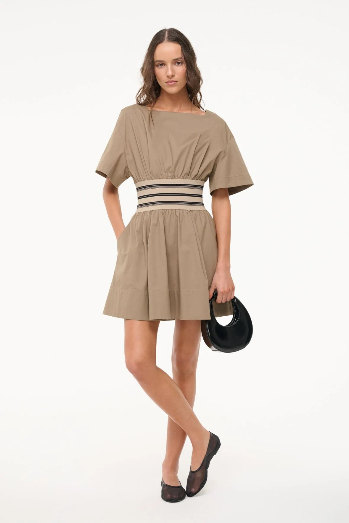 AMY MINI DRESS | TAUPE skin glow