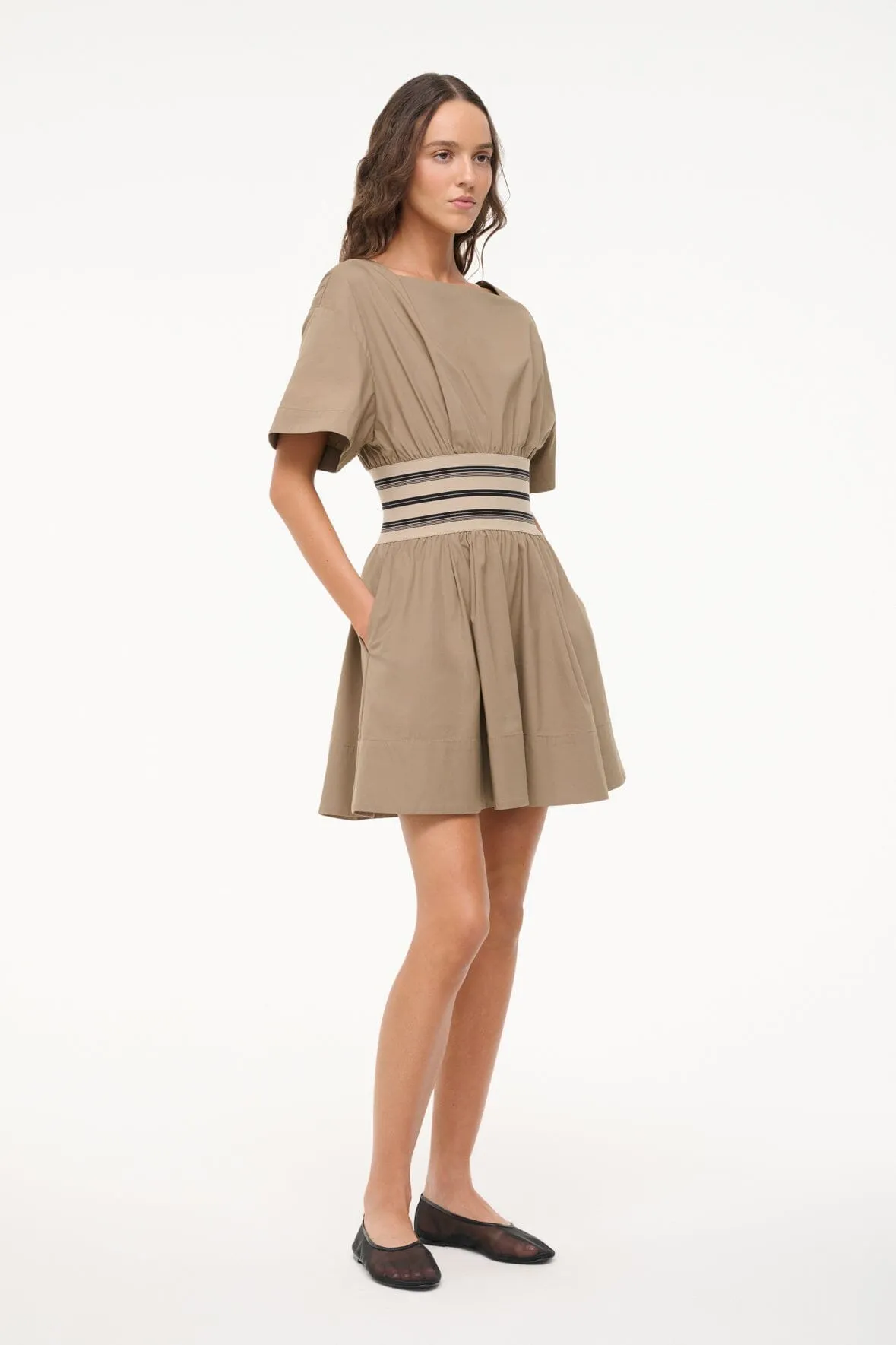 AMY MINI DRESS | TAUPE dressy mode