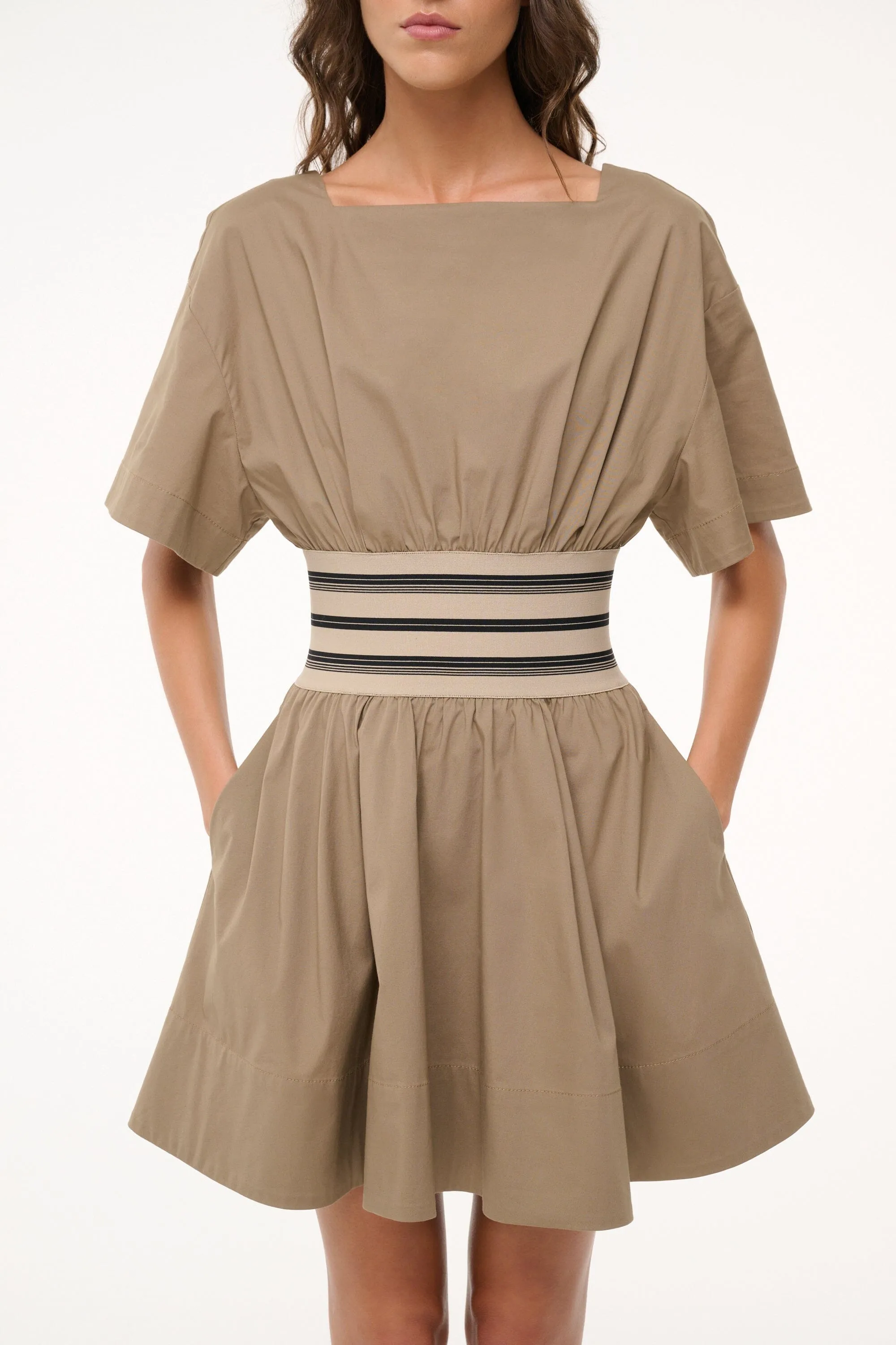 AMY MINI DRESS | TAUPE warm weather