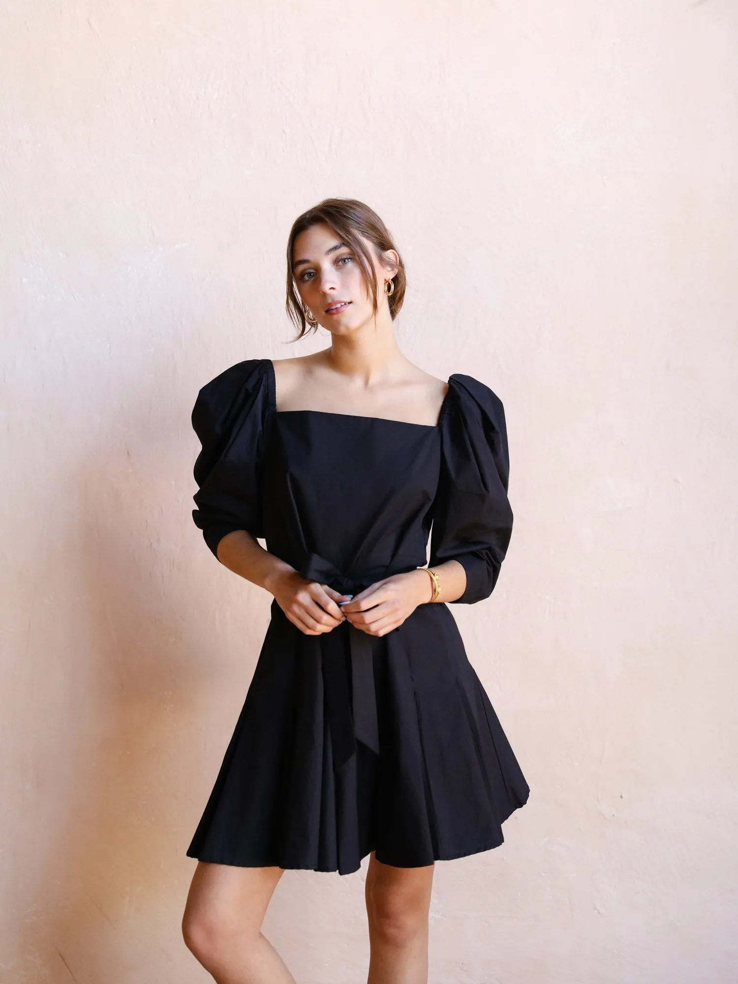 Anais Dress in Black luxury ease