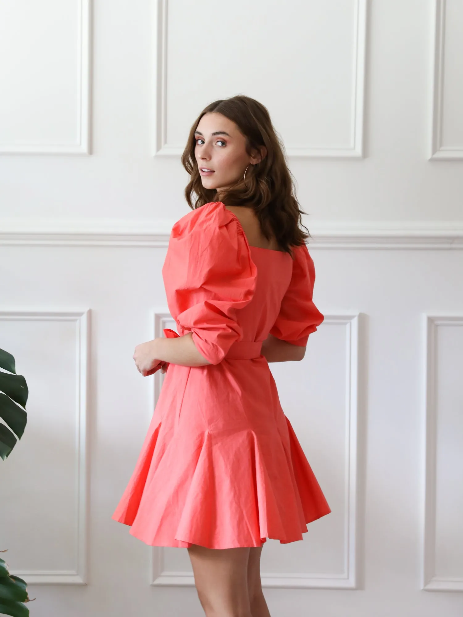 Anais Dress in Melon garden walk