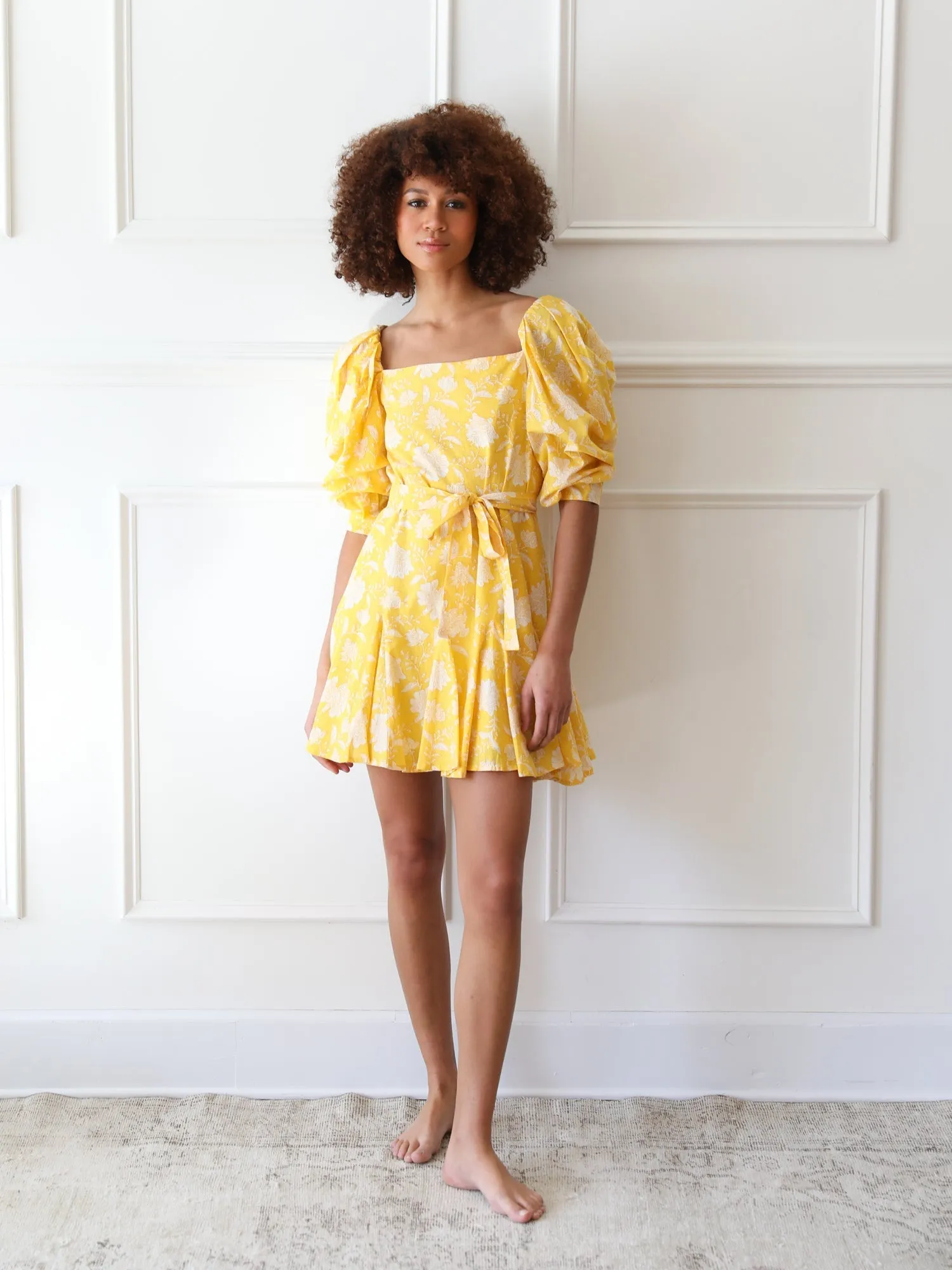 Anais Dress in Yellow Zinnia feminine glow