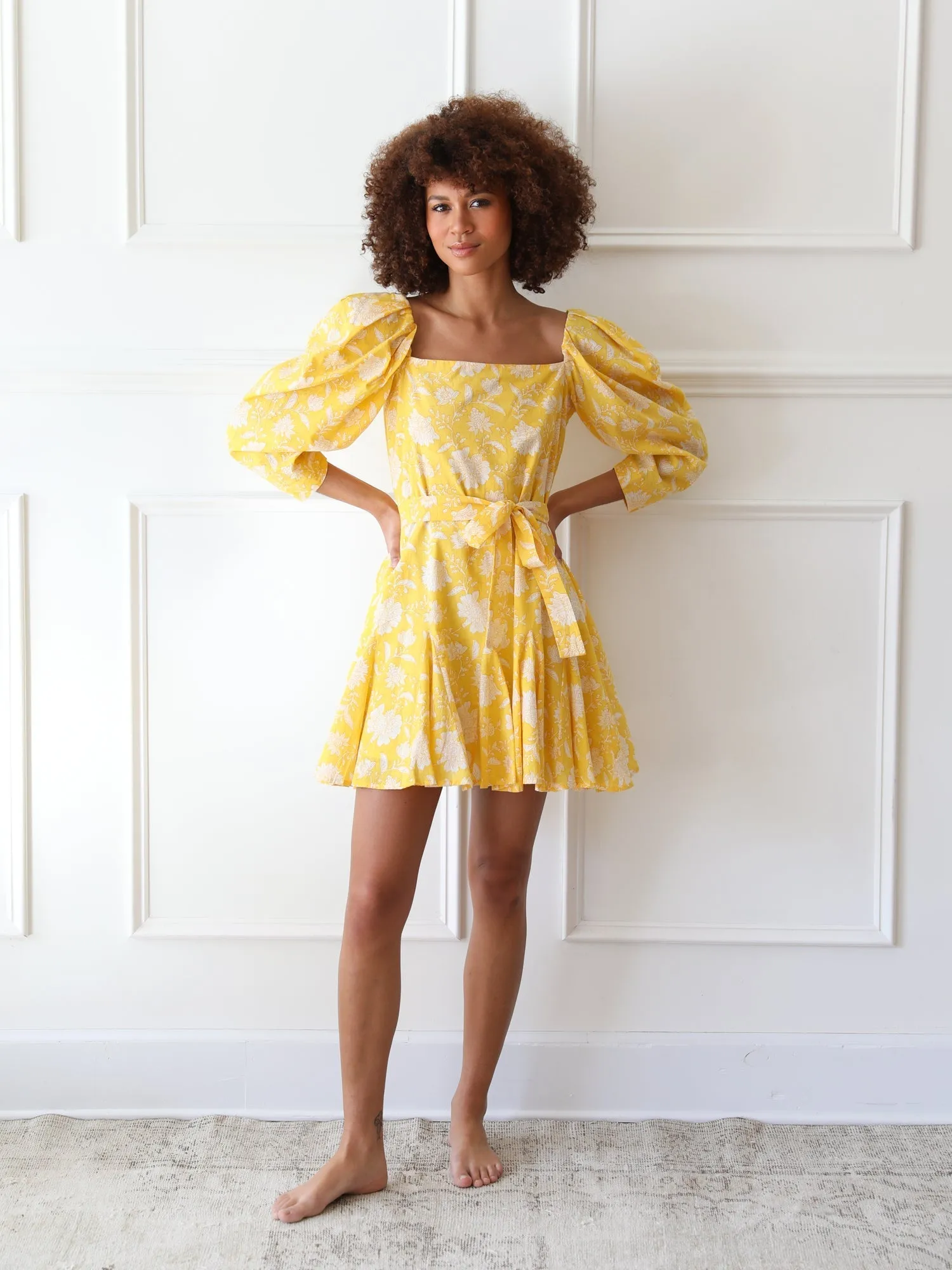 Anais Dress in Yellow Zinnia graceful touch