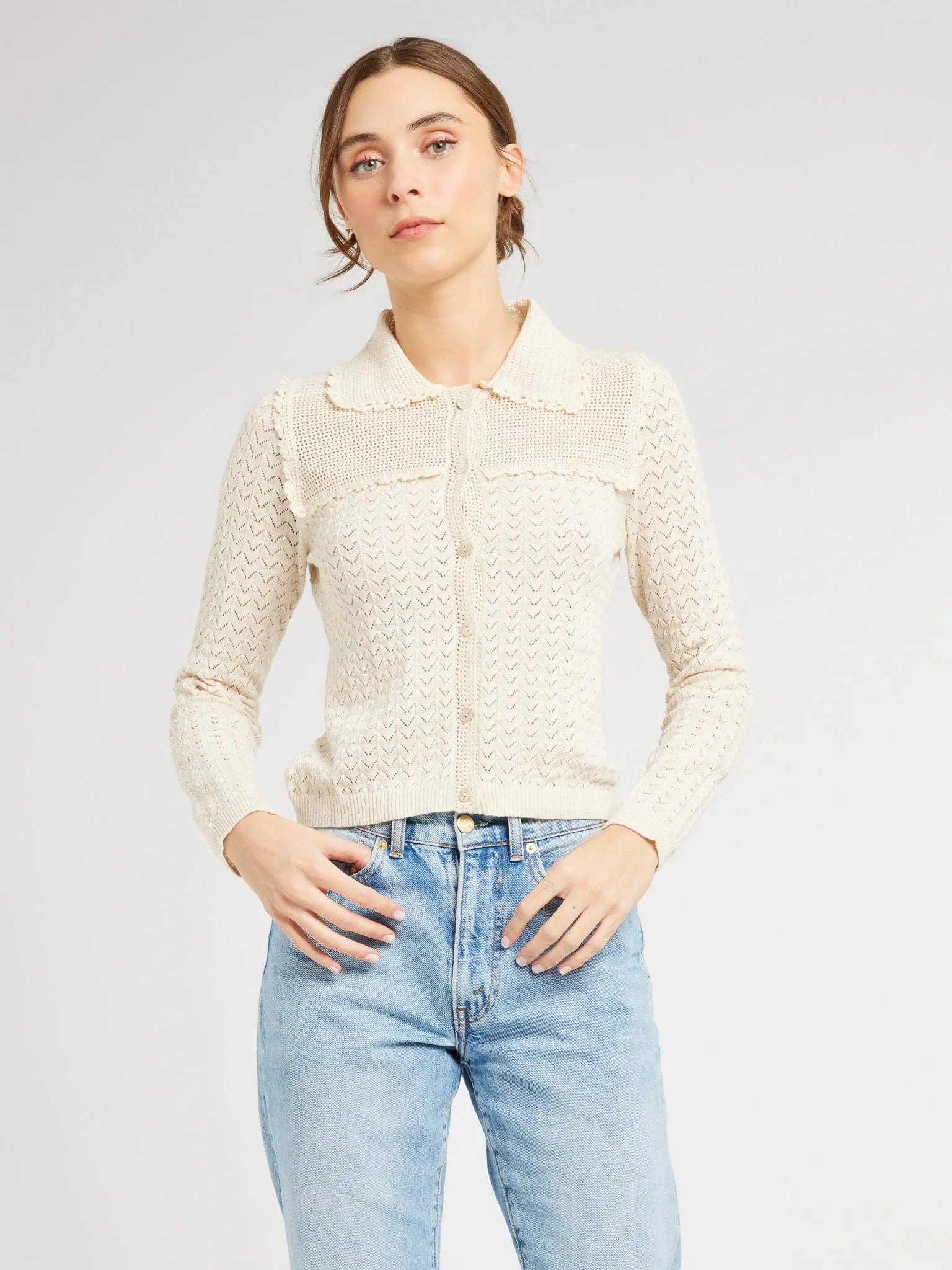 Andie Cardigan in Ivory Urban Edge
