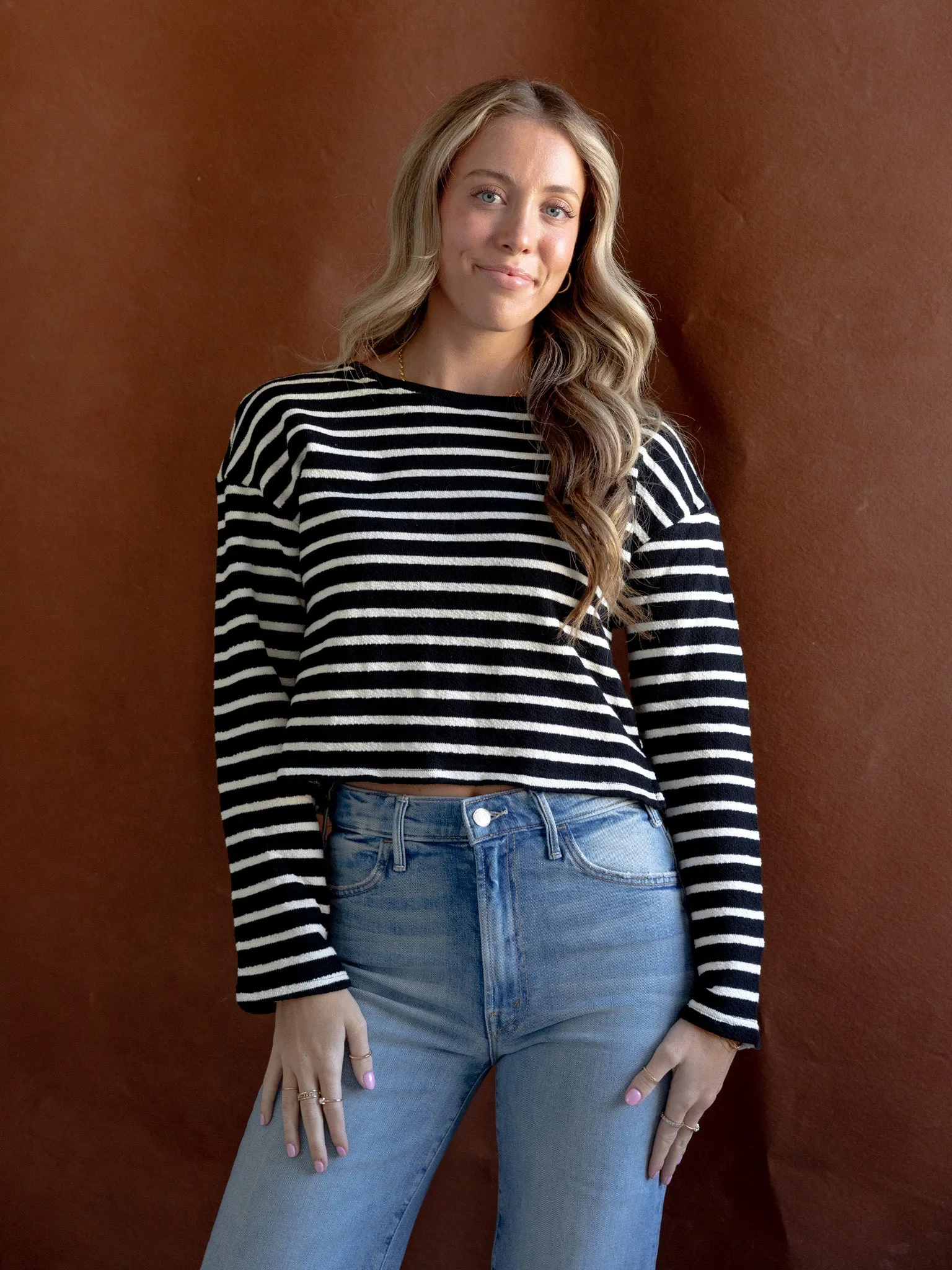 Andrea Textured Knit Top Sport Casual