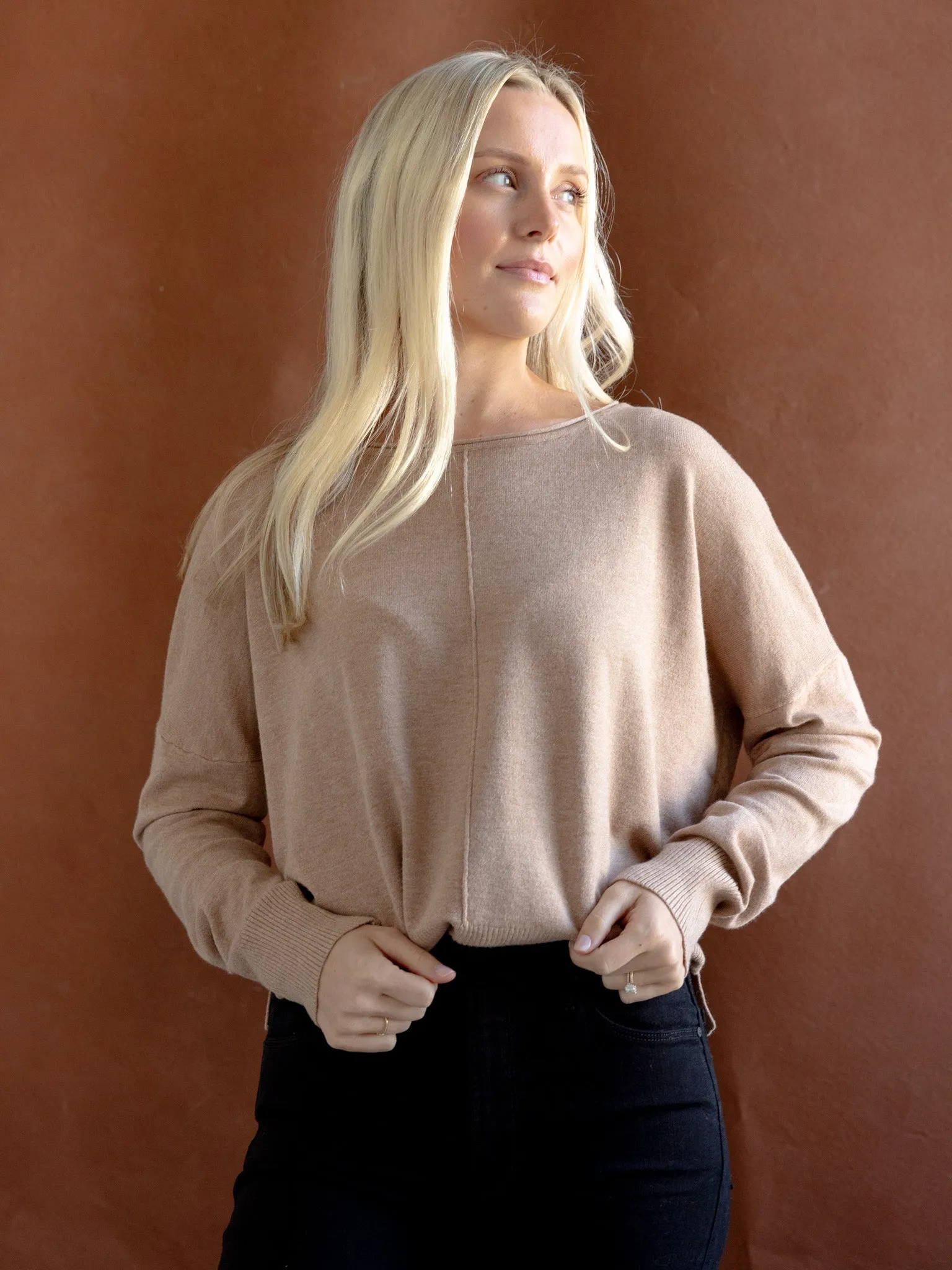 Andy Crew Neck Toffee Effortless Days