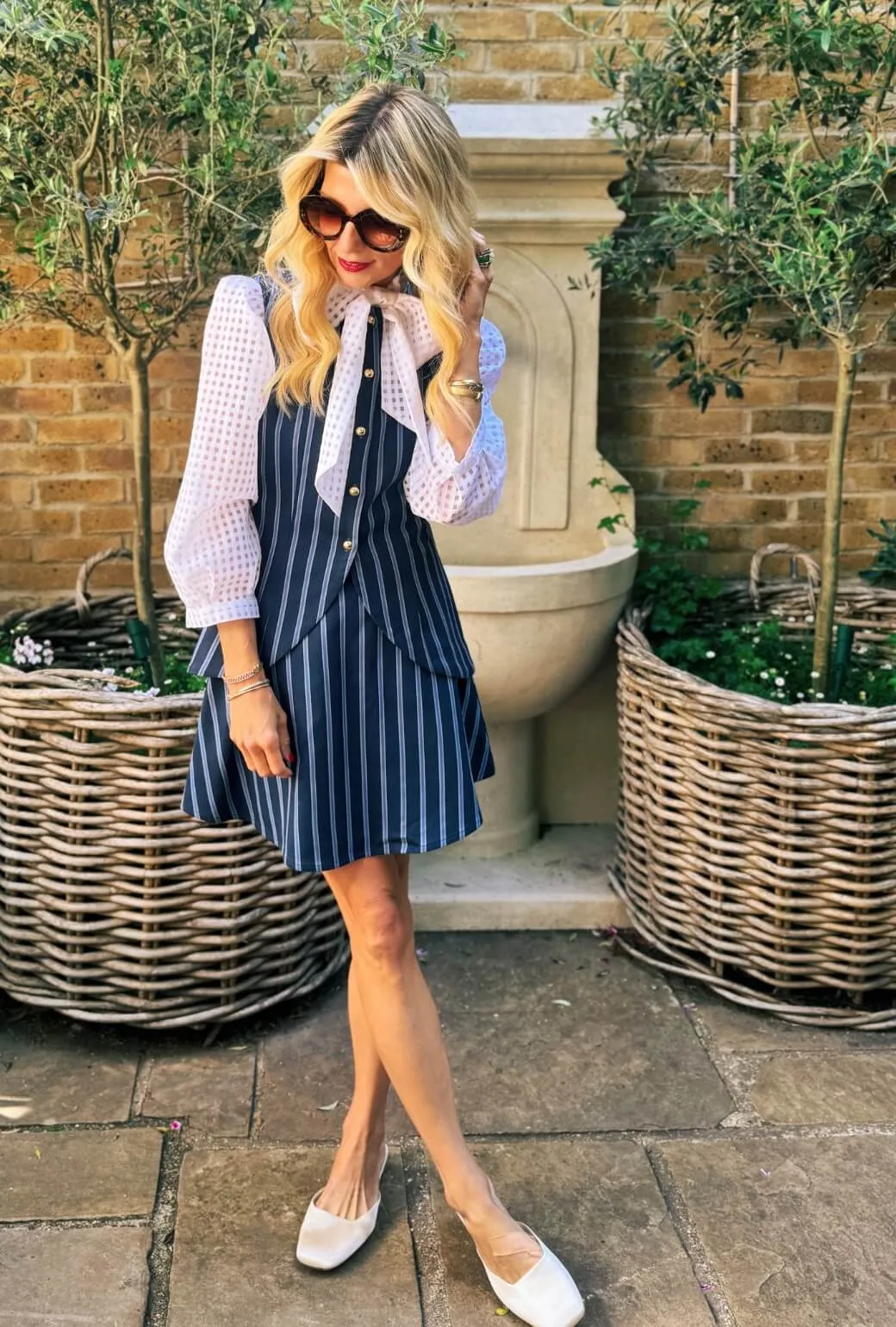 Annie Vest - Dewberry Stripe timeless ease