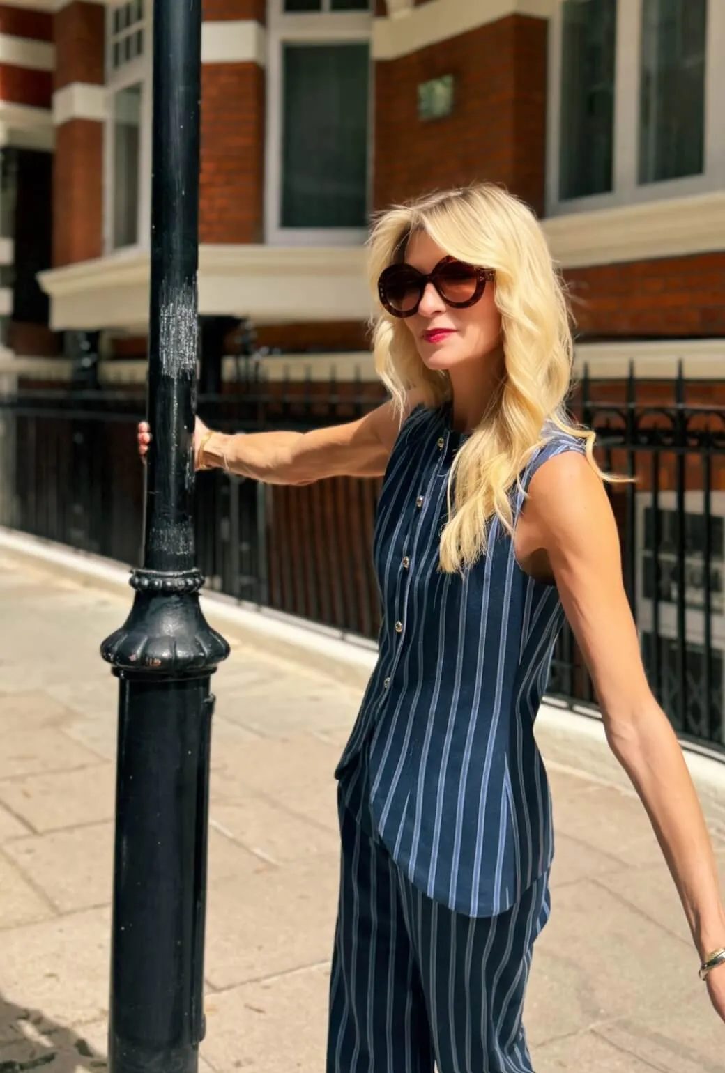 Annie Vest - Dewberry Stripe flexible wear