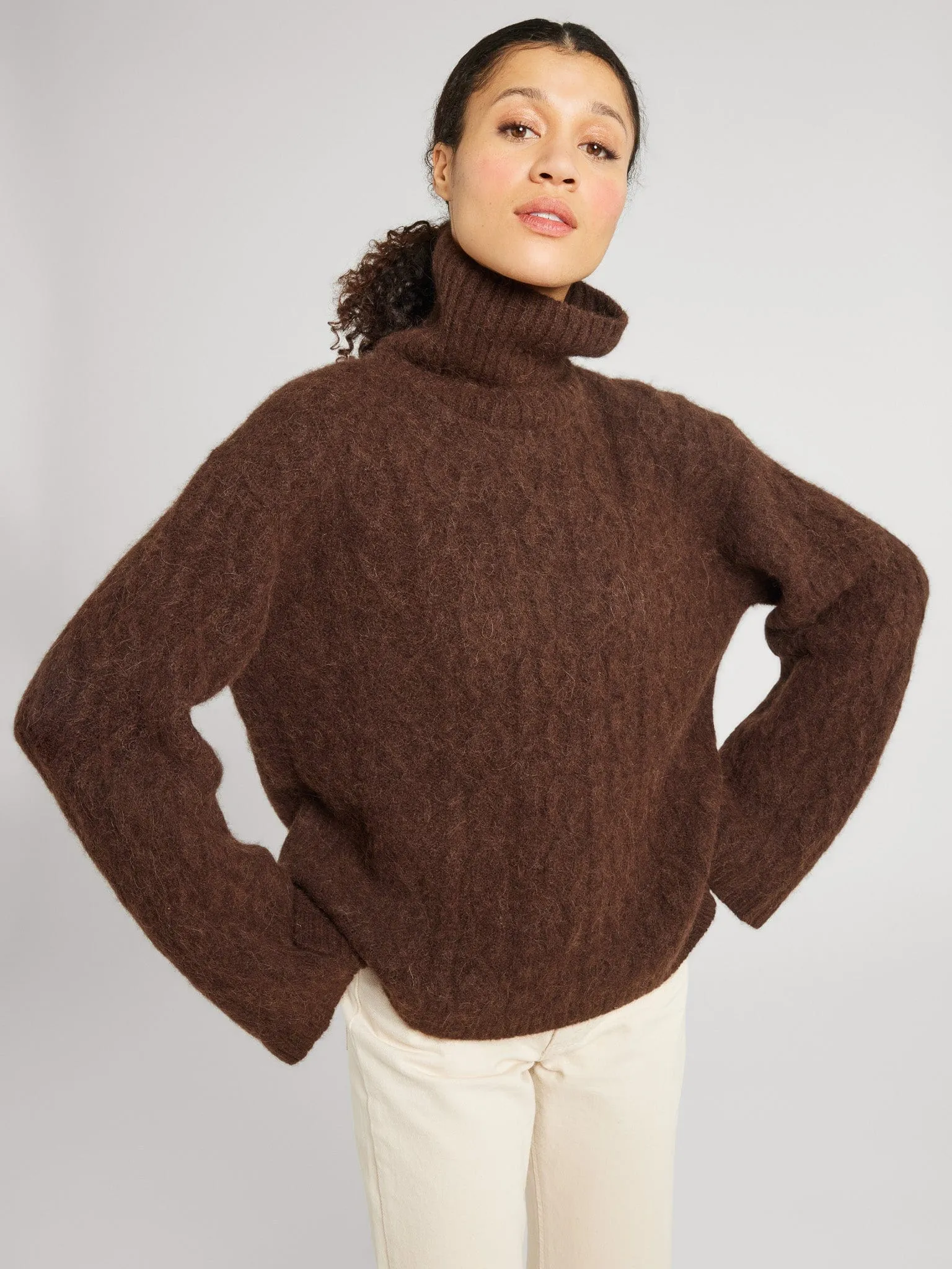 Annika Turtleneck in Cocoa Muted Ease