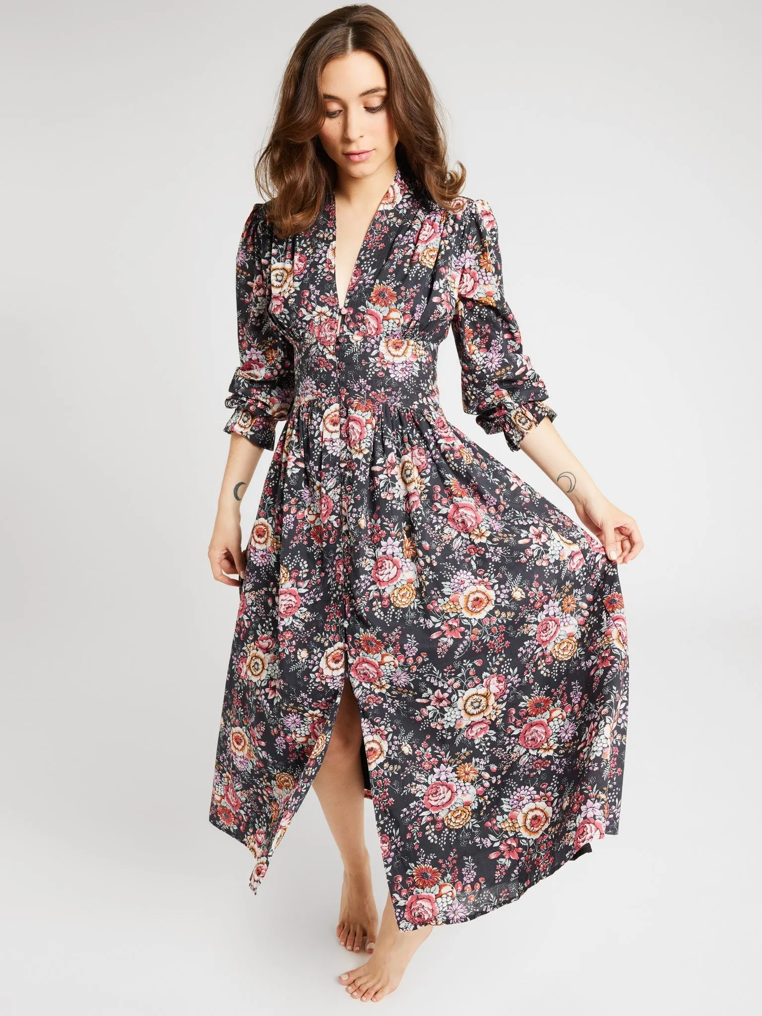 Anya Dress in Bloomsbury chill touch