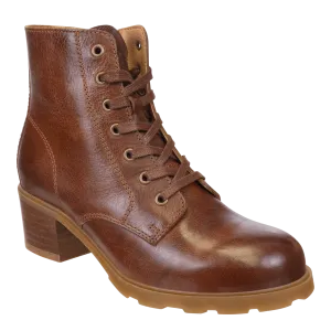 ARC in BROWN LEATHER Heeled Ankle Boots Soft sole