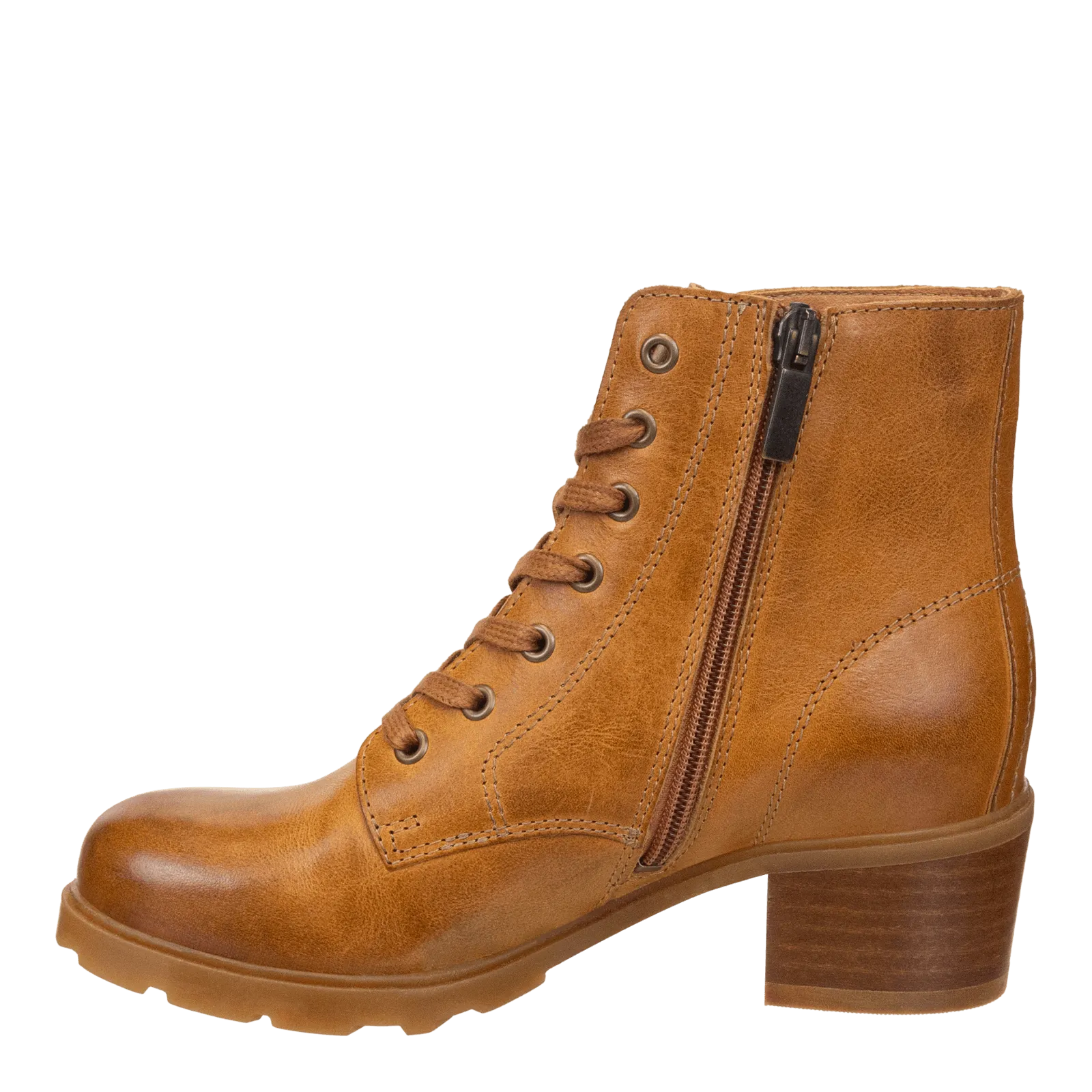 ARC in CAMEL LEATHER Heeled Ankle Boots Guard sole