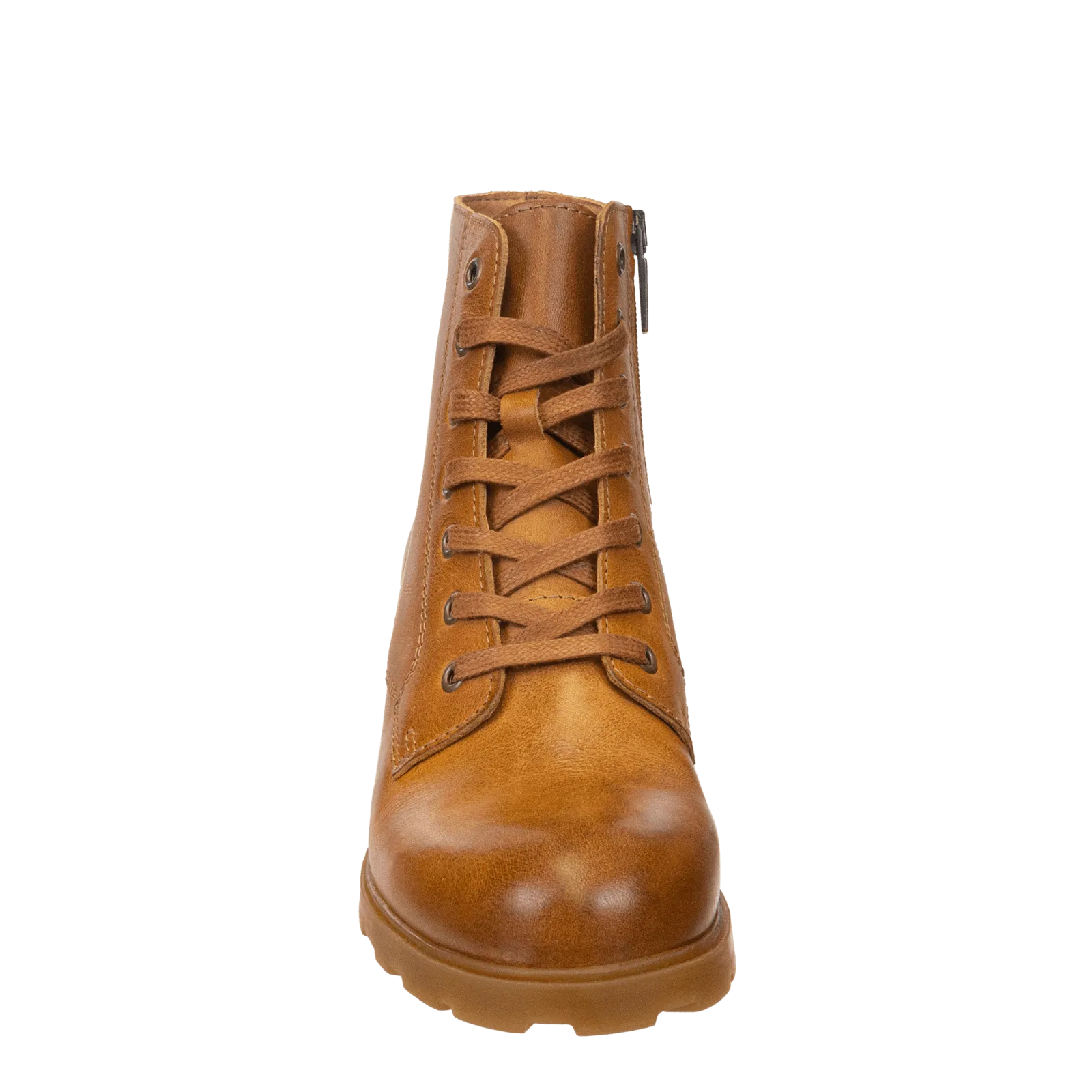 ARC in CAMEL LEATHER Heeled Ankle Boots Retro classic