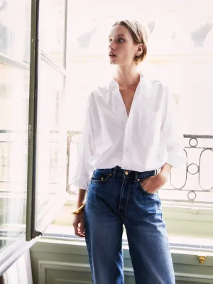 Ashton High Rise Wide Leg Flare Jean in Montecito breathable panels