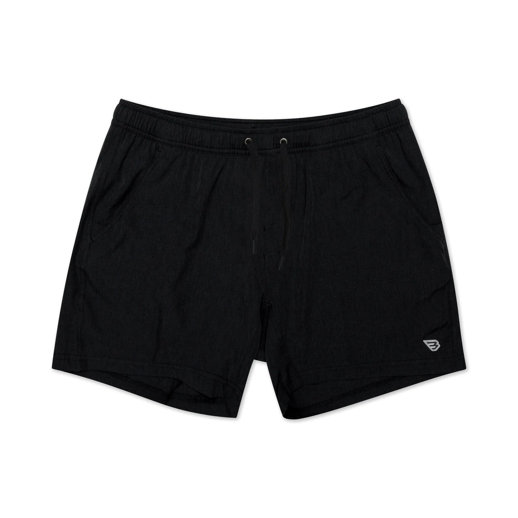 Athletic Short - Heather Black - Retro Duck Camo Liner travel light