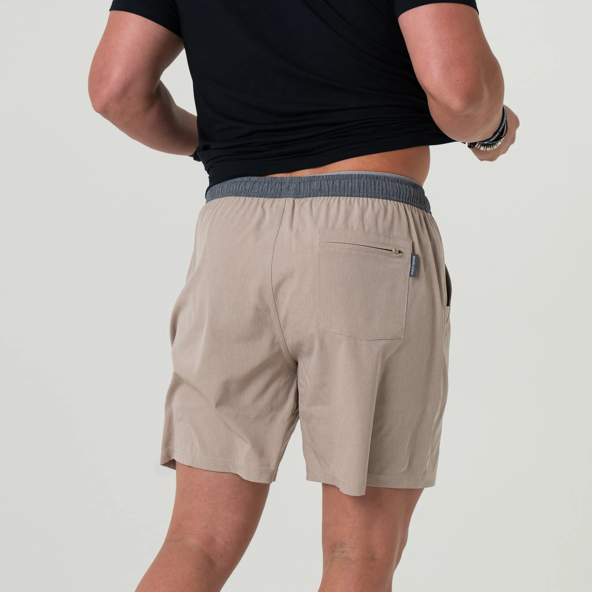 Athletic Short - Heather Khaki - Venado Camo Liner high stretch