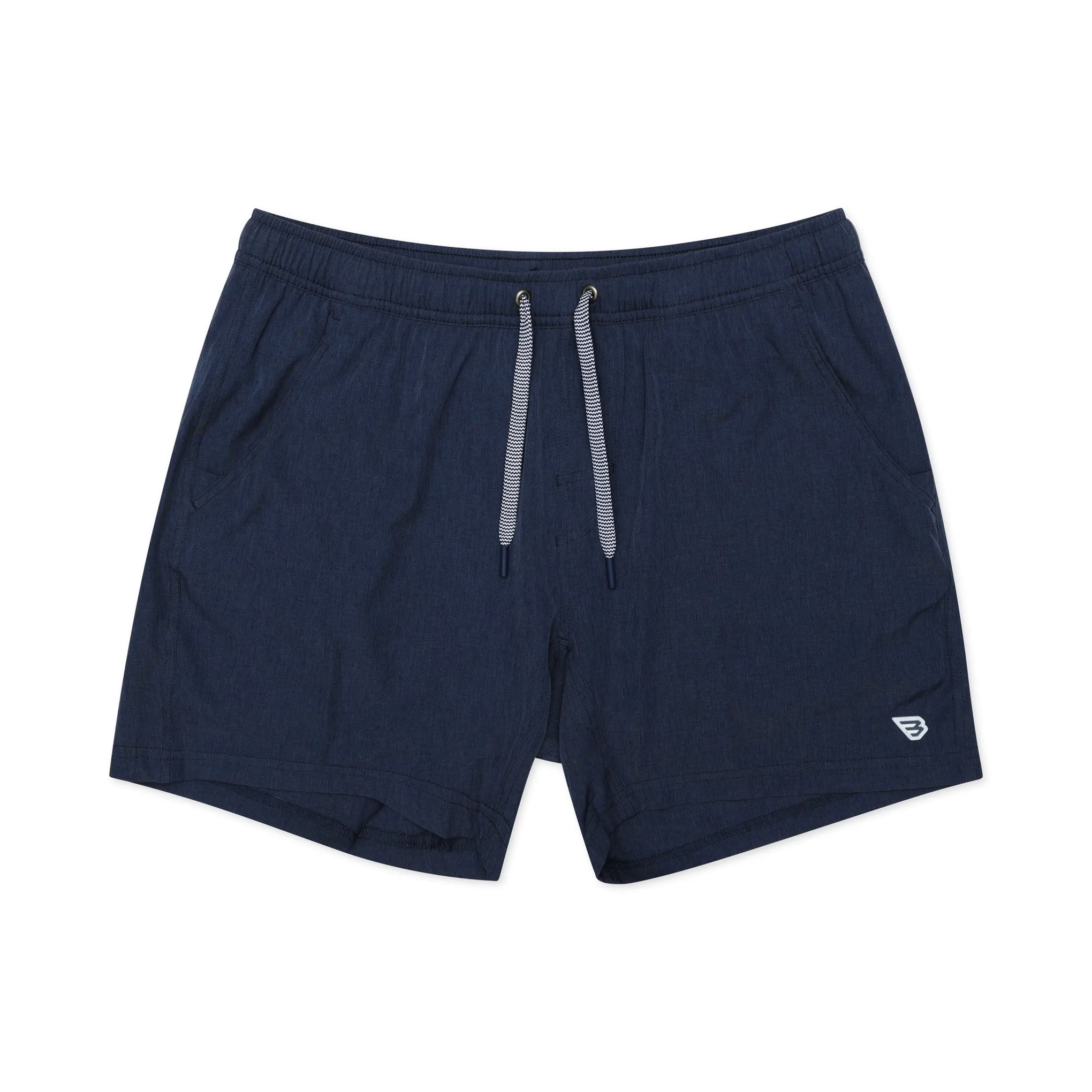 Athletic Short - Heather Navy - American Flag Liner biker style