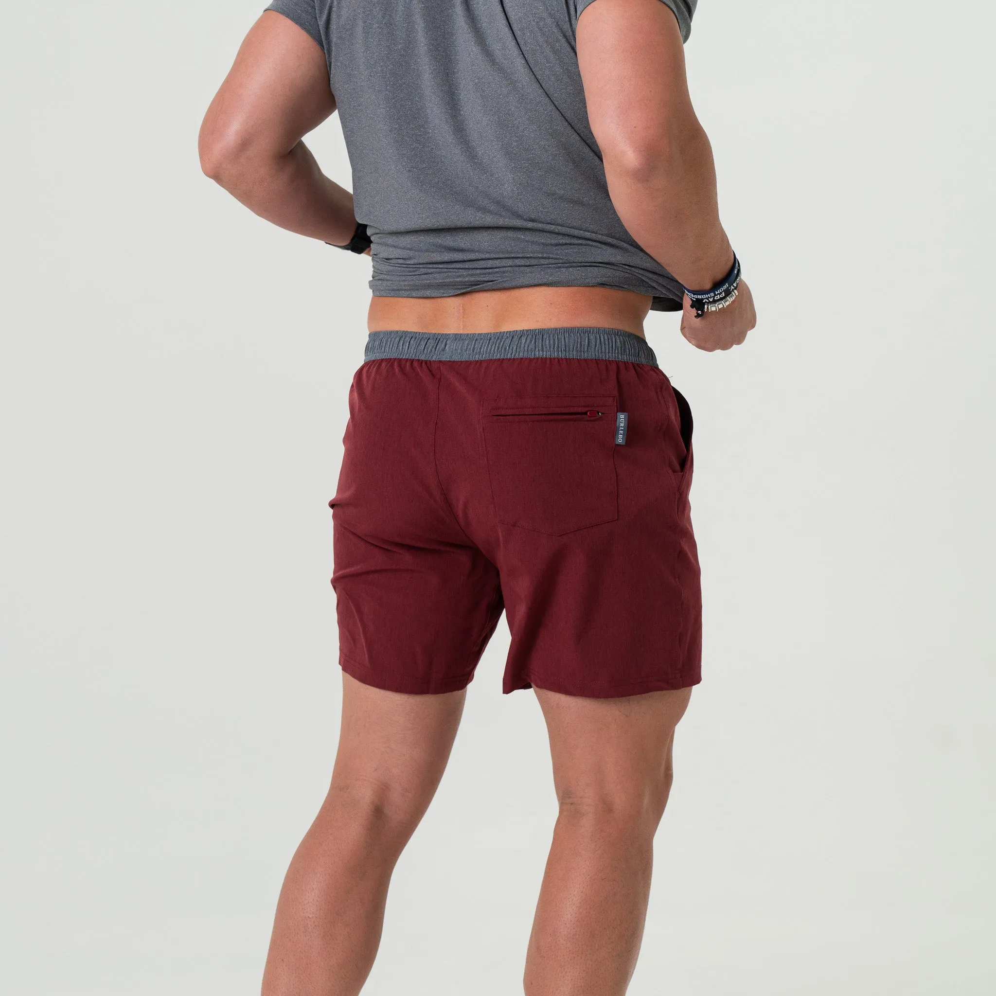 Athletic Short - Maroon - White Camo Liner daily basic