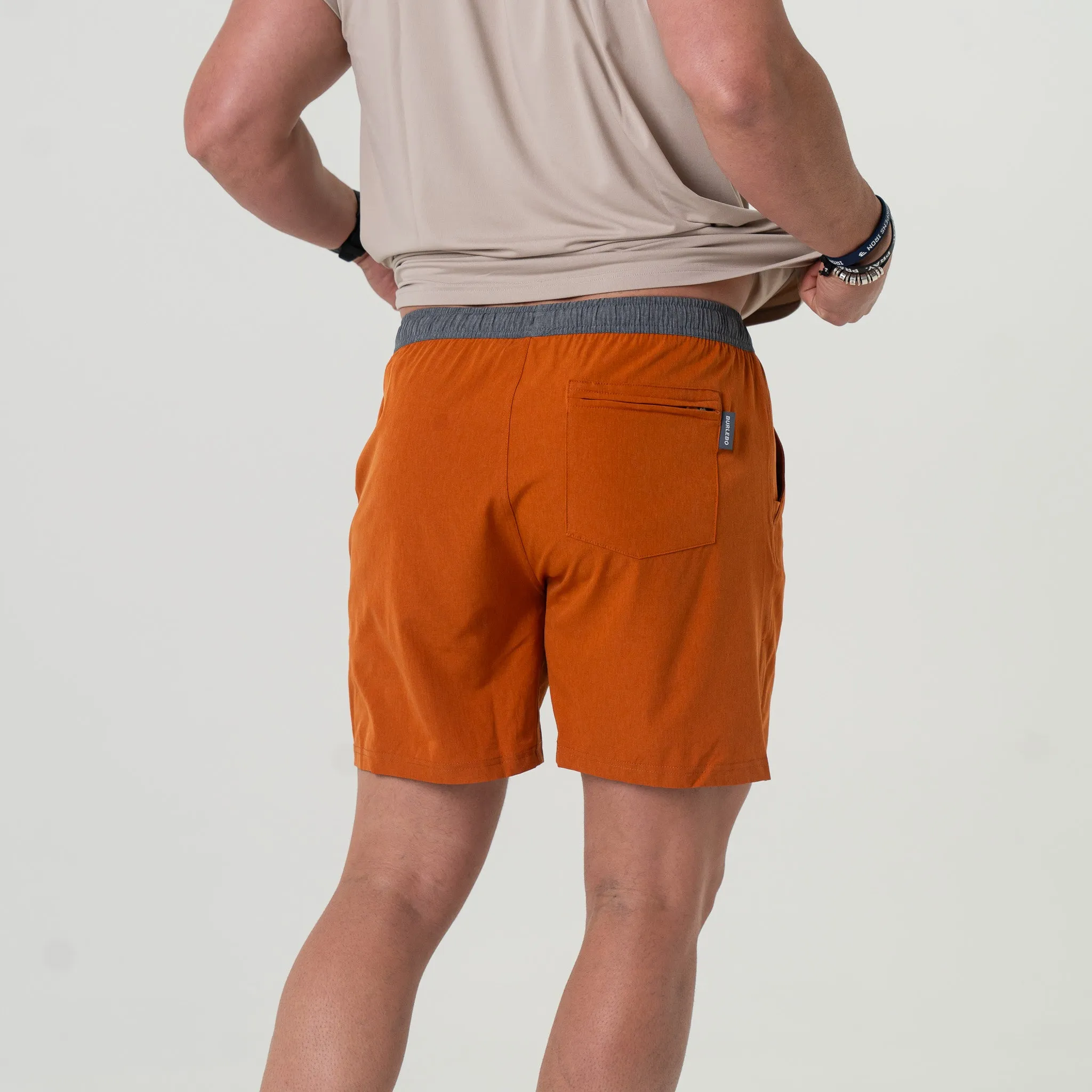 Athletic Short - Orange - White Camo Liner simple design