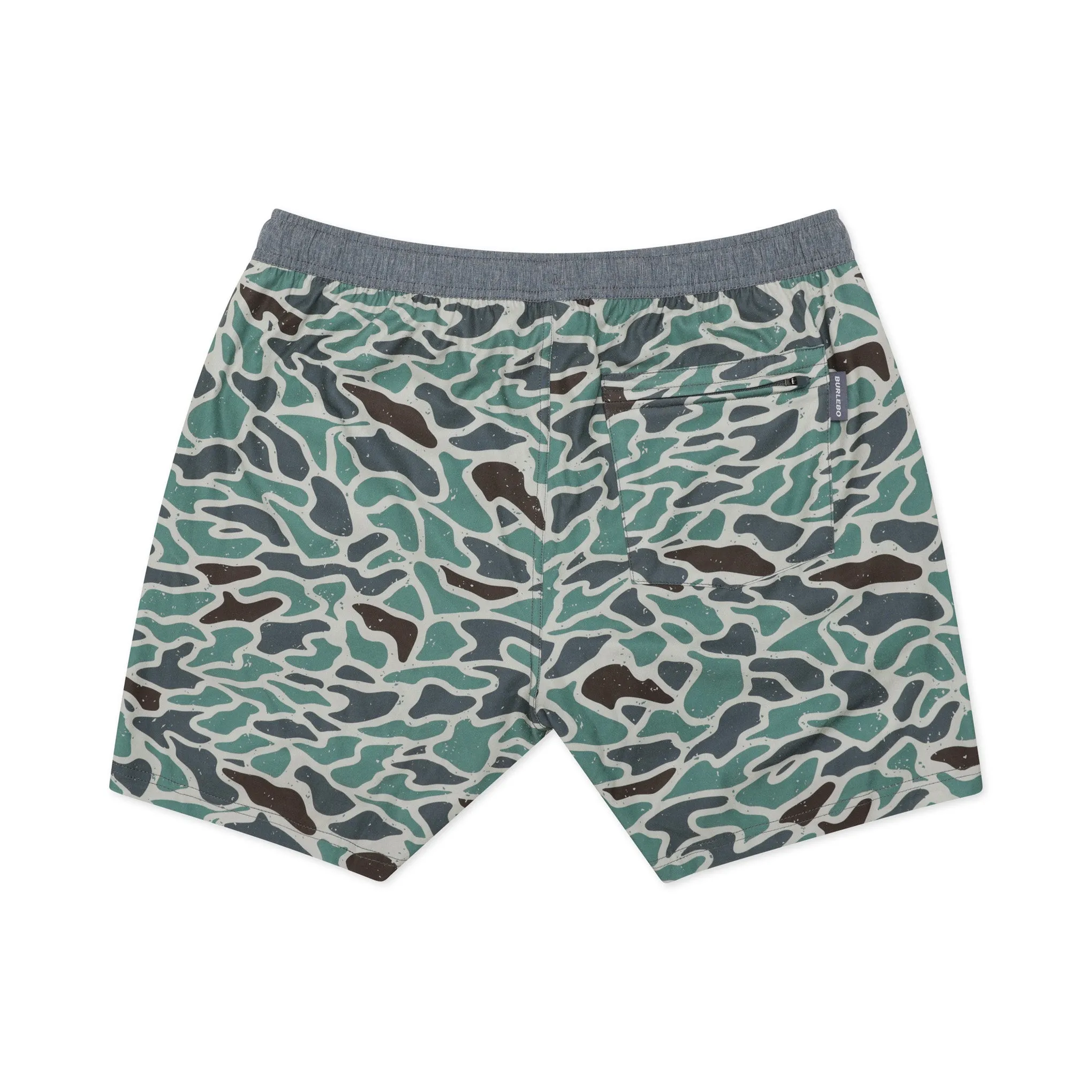 Athletic Short - Retro Duck Camo - Grey Liner elastic soft