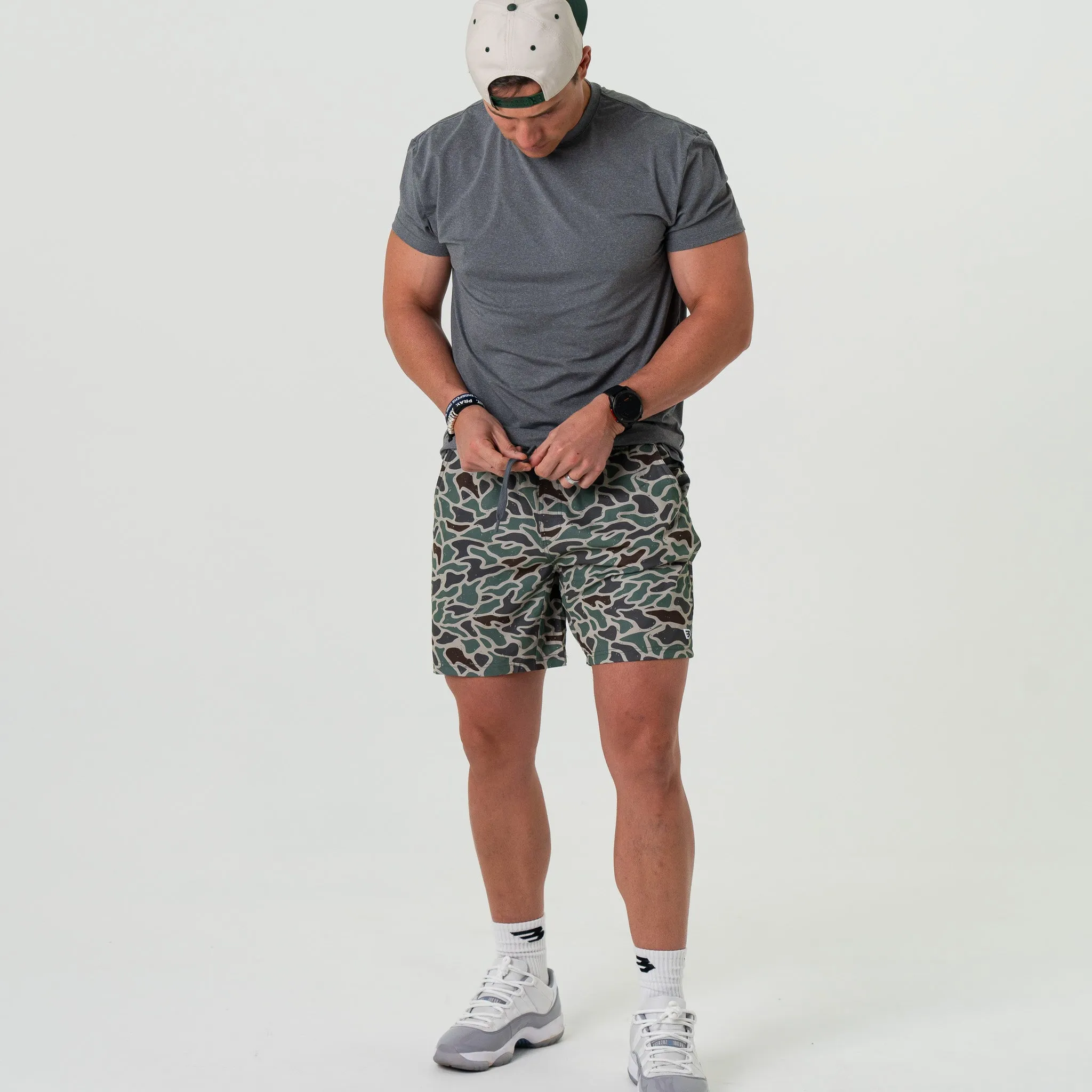 Athletic Short - Retro Duck Camo - Grey Liner uv protection