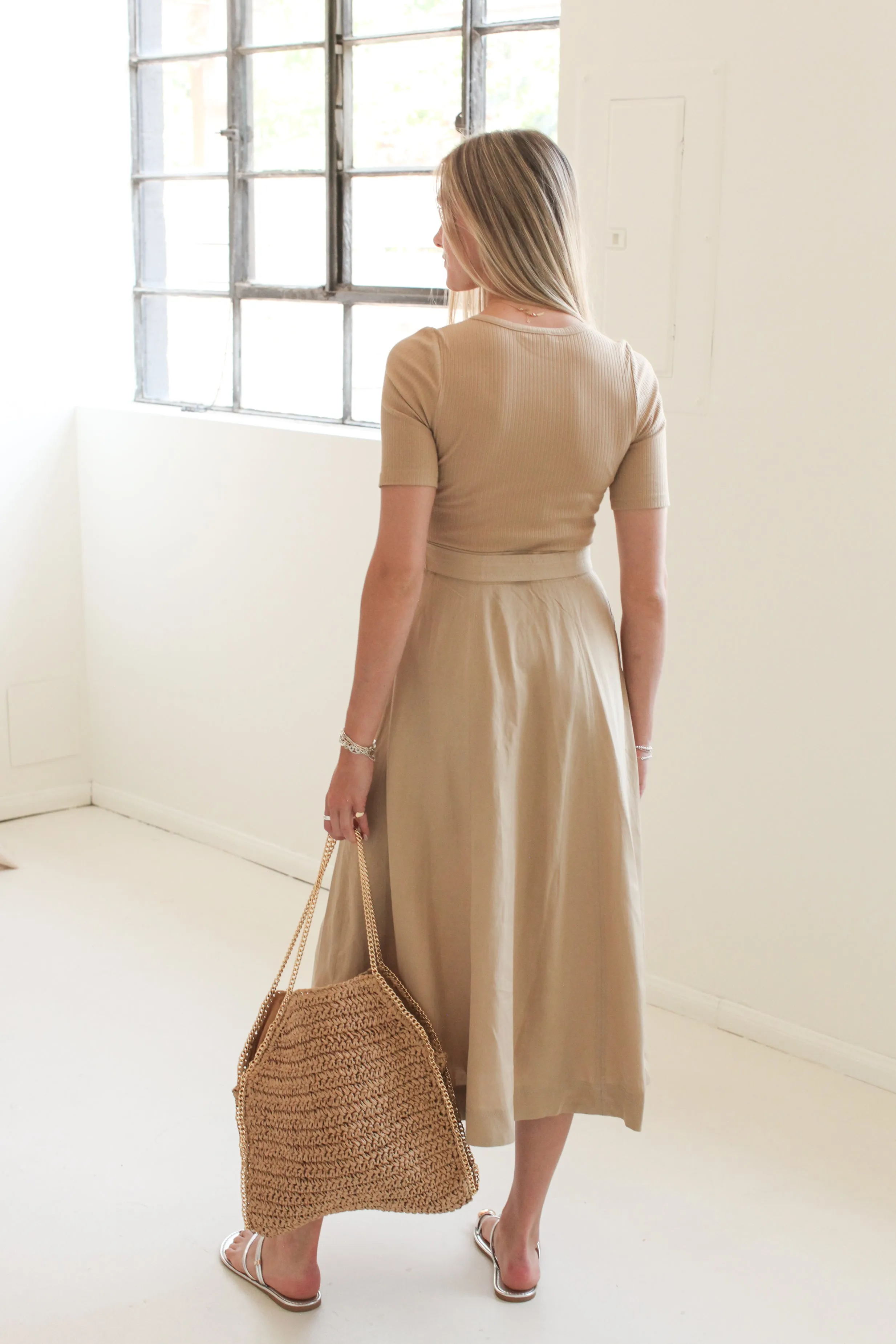 Augusta Midi Dress feminine feel