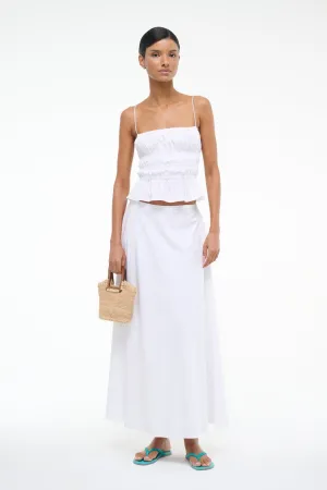 AXEL SKIRT | WHITE confident pose