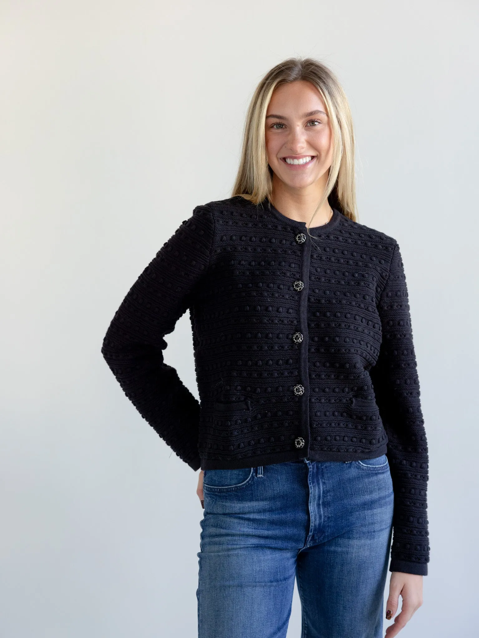 Baldwin Knit Blazer Black Urban Calm