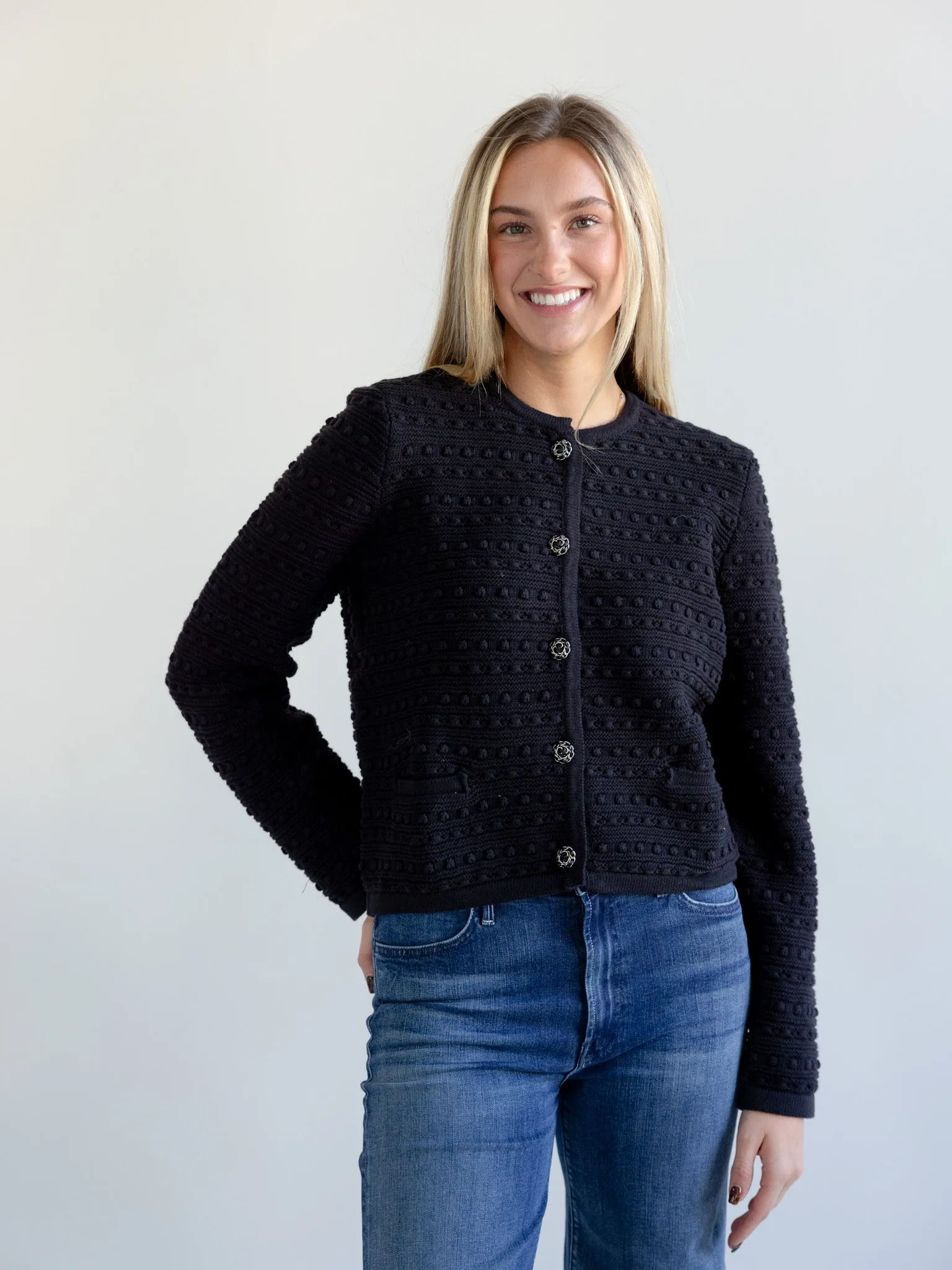 Baldwin Knit Blazer Black Muted Ease