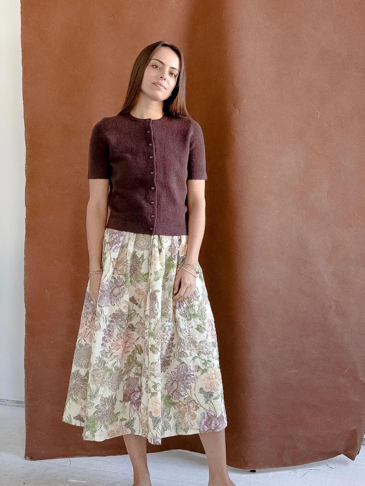 Beatrice Floral Midi Skirt travel gear